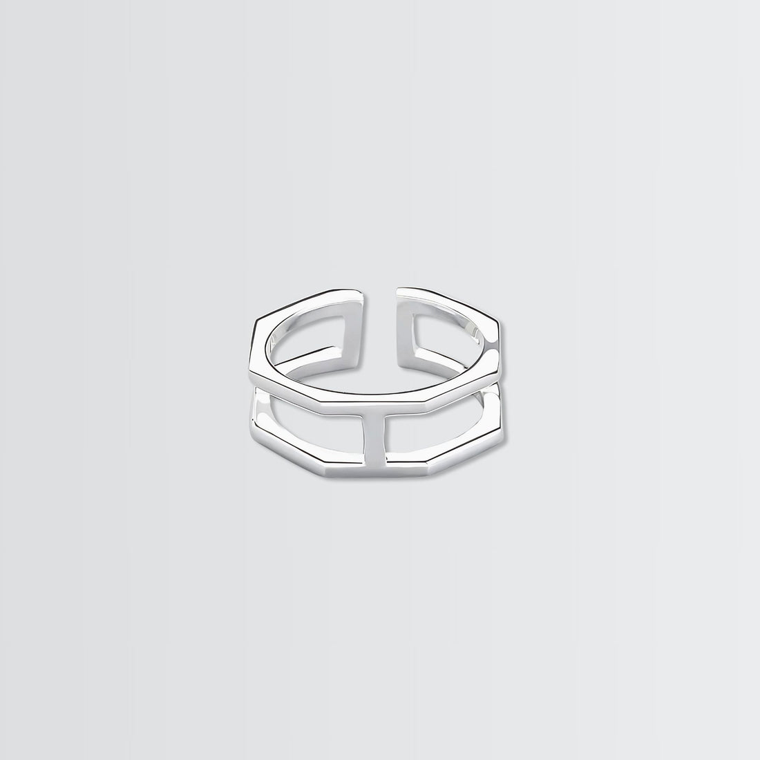 Bague minimaliste aux bords modernes