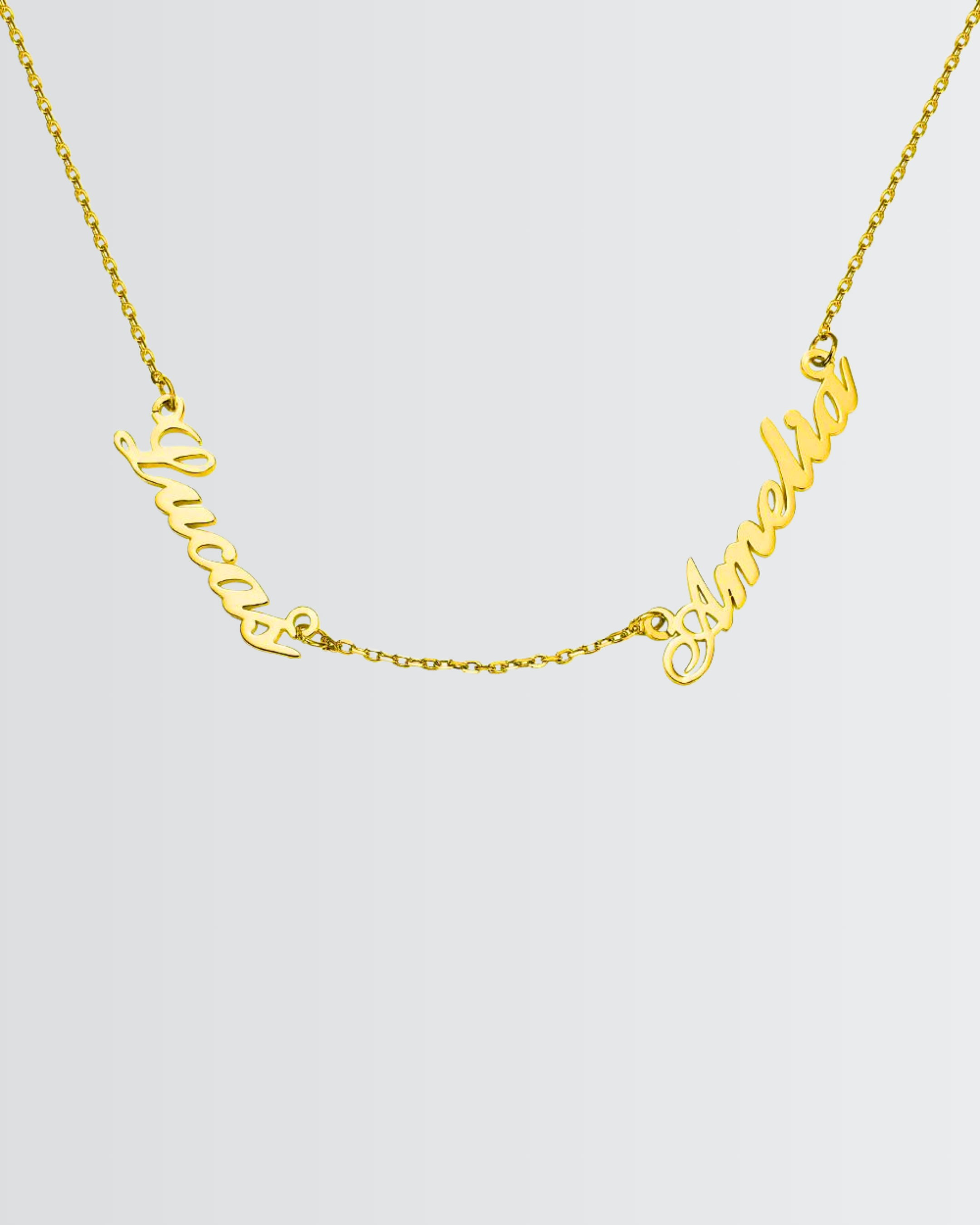 Collar personalizado con dos nombres