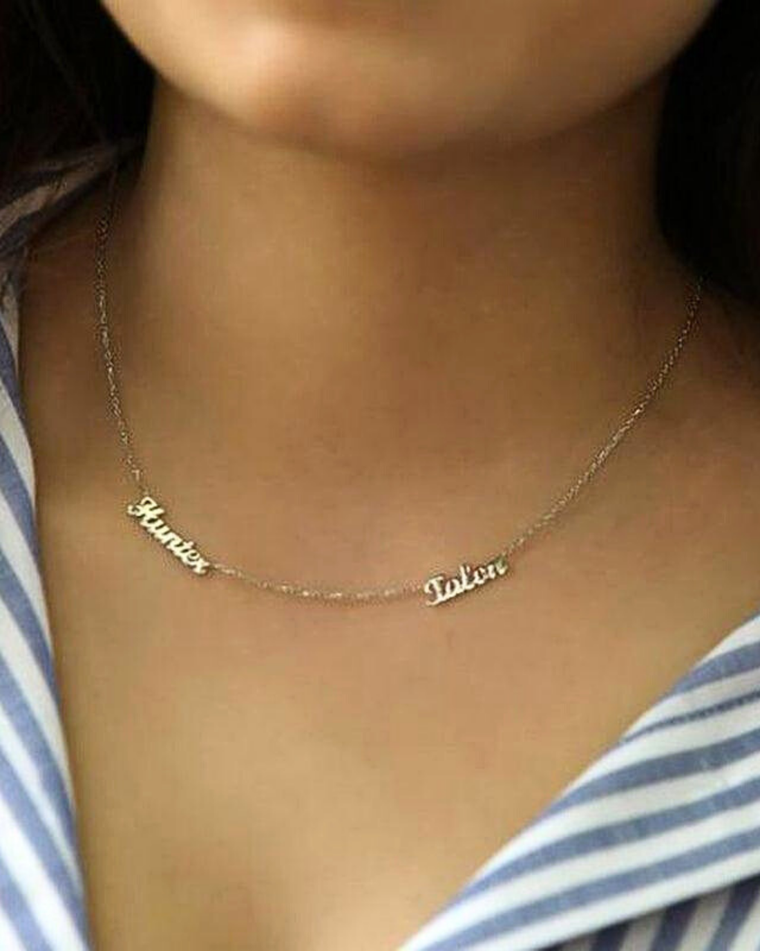 Collar personalizado con tres nombres