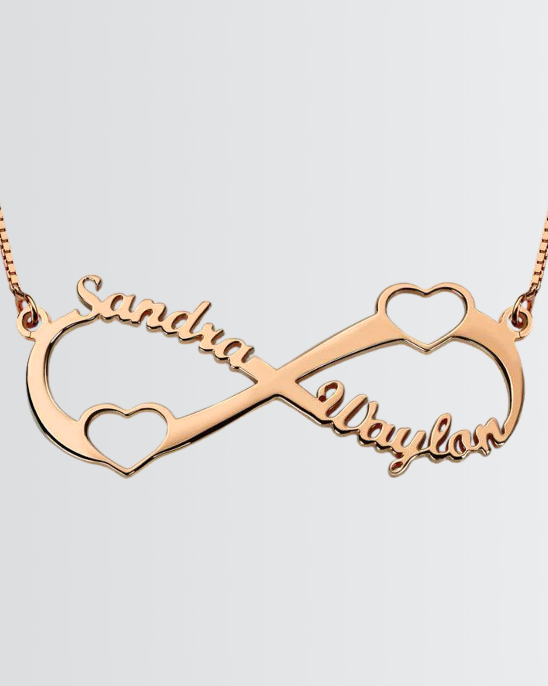 Personaliza tu collar con nombre y corazón infinito