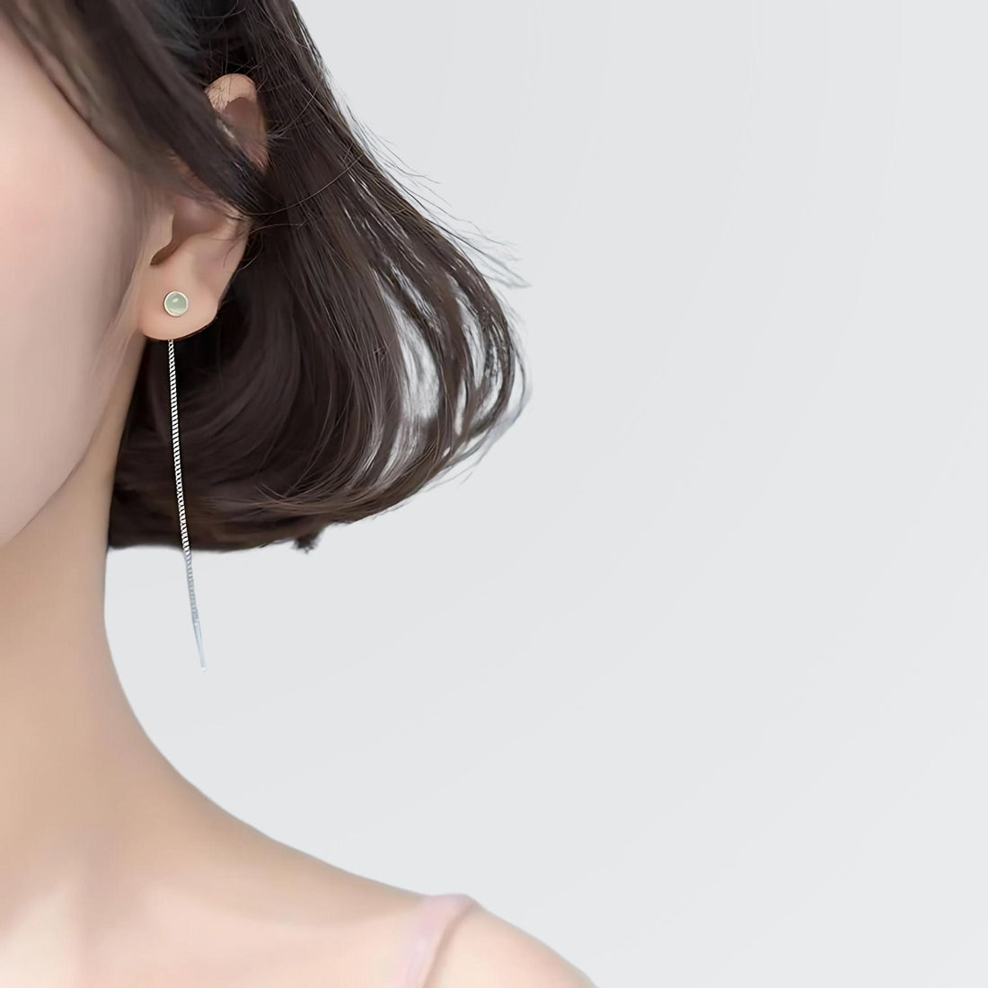 Divertidos pendientes de cadena con gotas de rocío