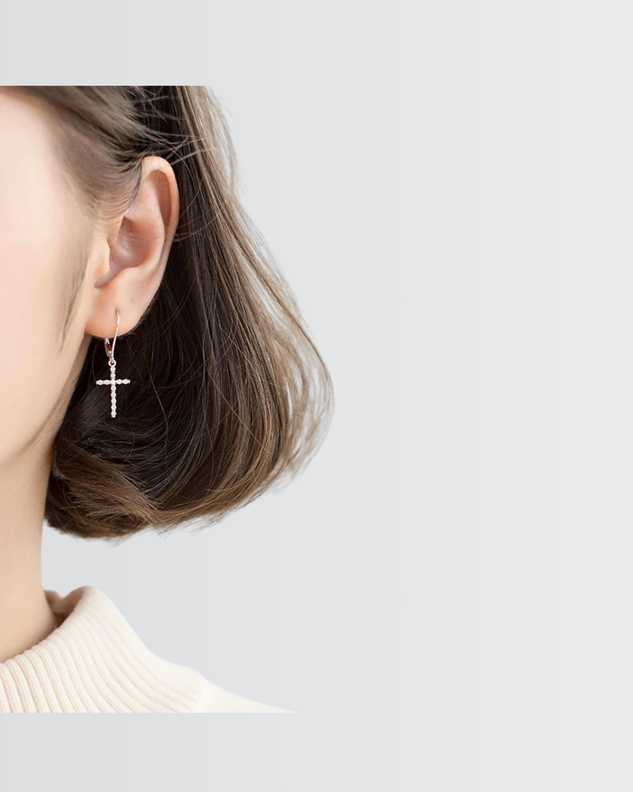 Sleek Cross Minimal Earrings