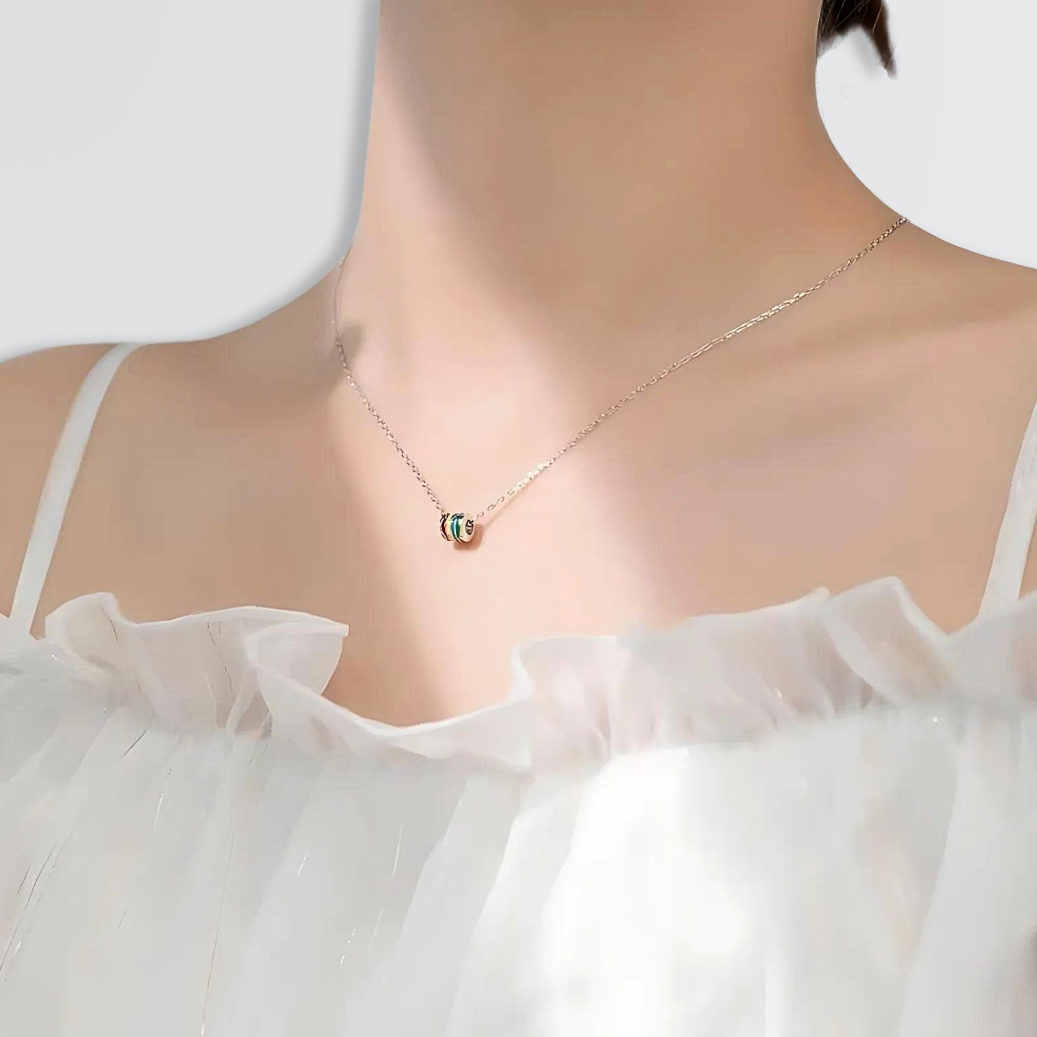 Collier minimaliste Rainbow Love