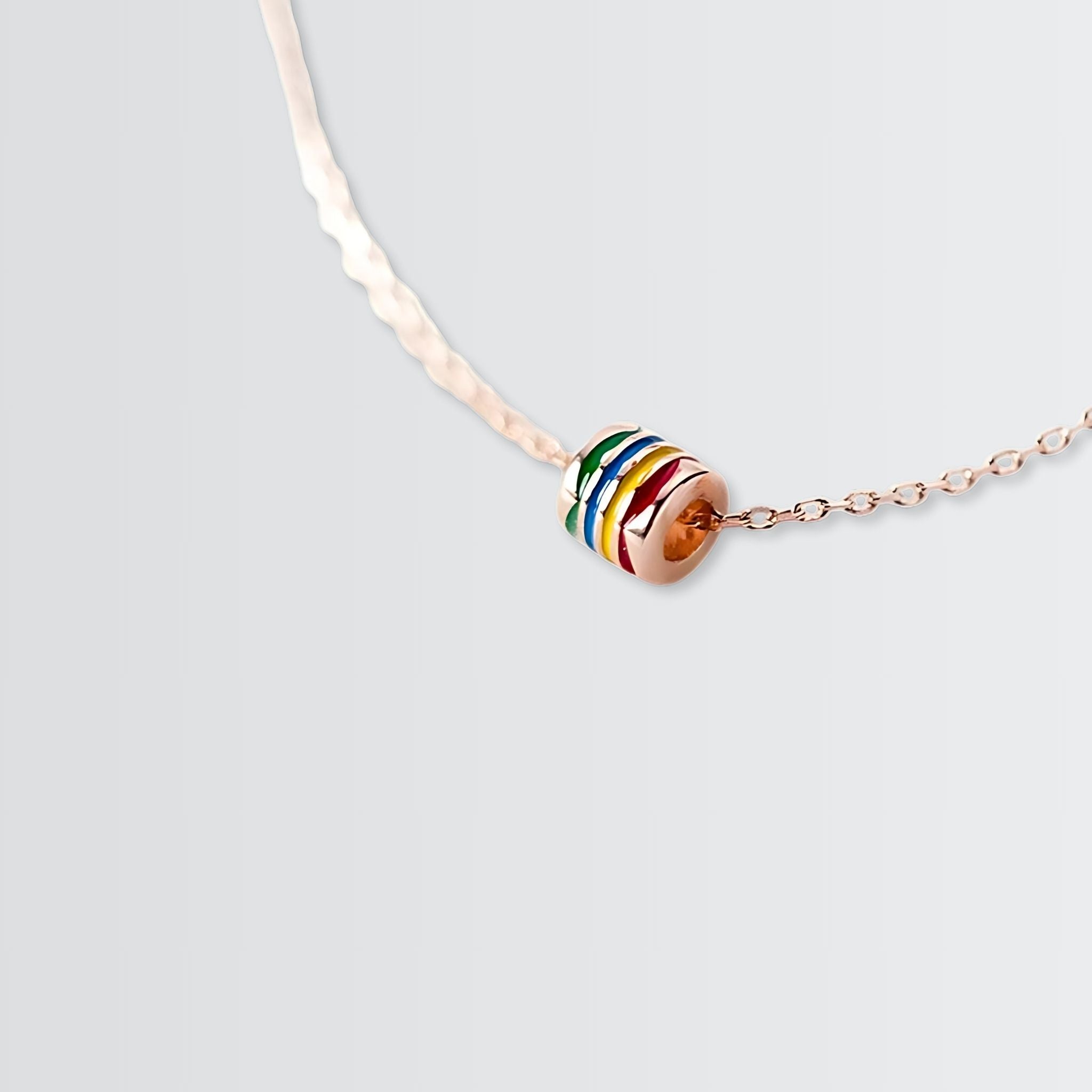 Collier minimaliste Rainbow Love