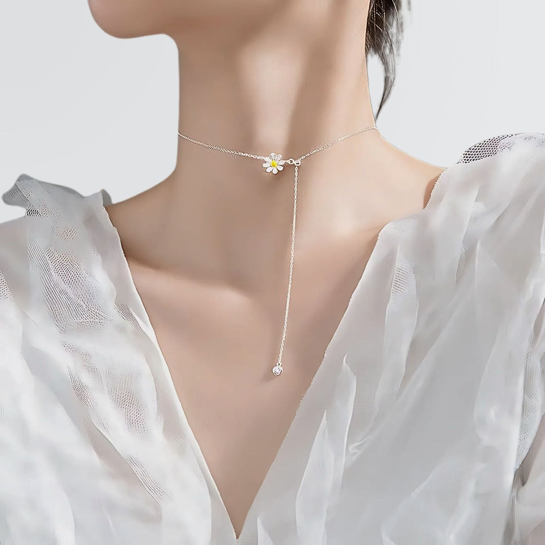 Collier marguerite « Vivez comme si c&