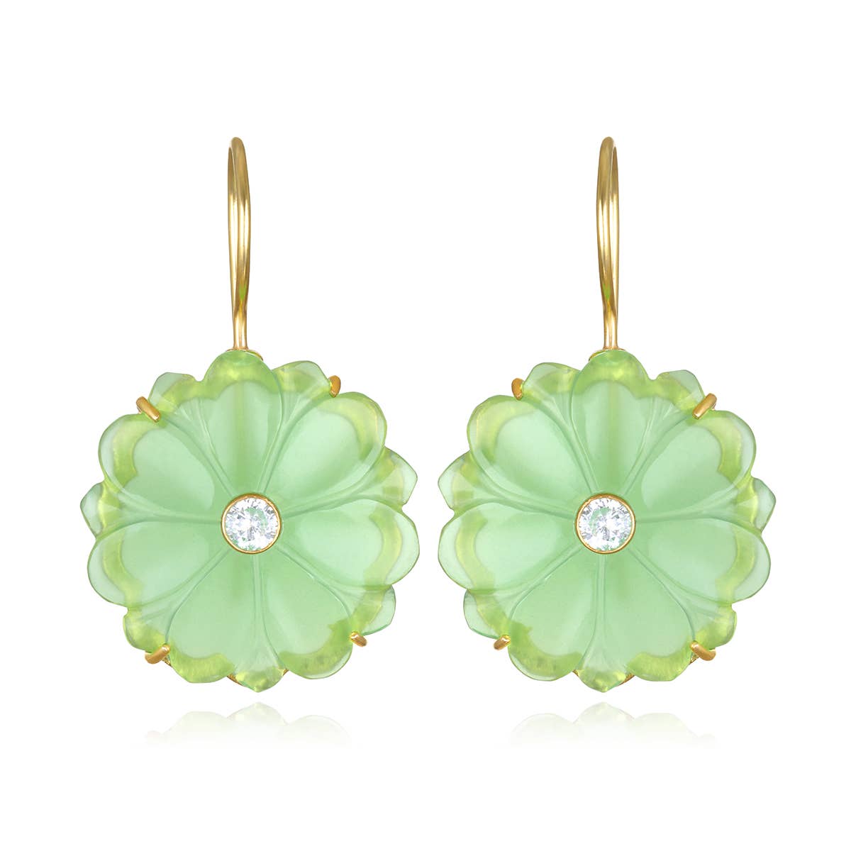 Simplest Bloom Ever Kiwi Earrings