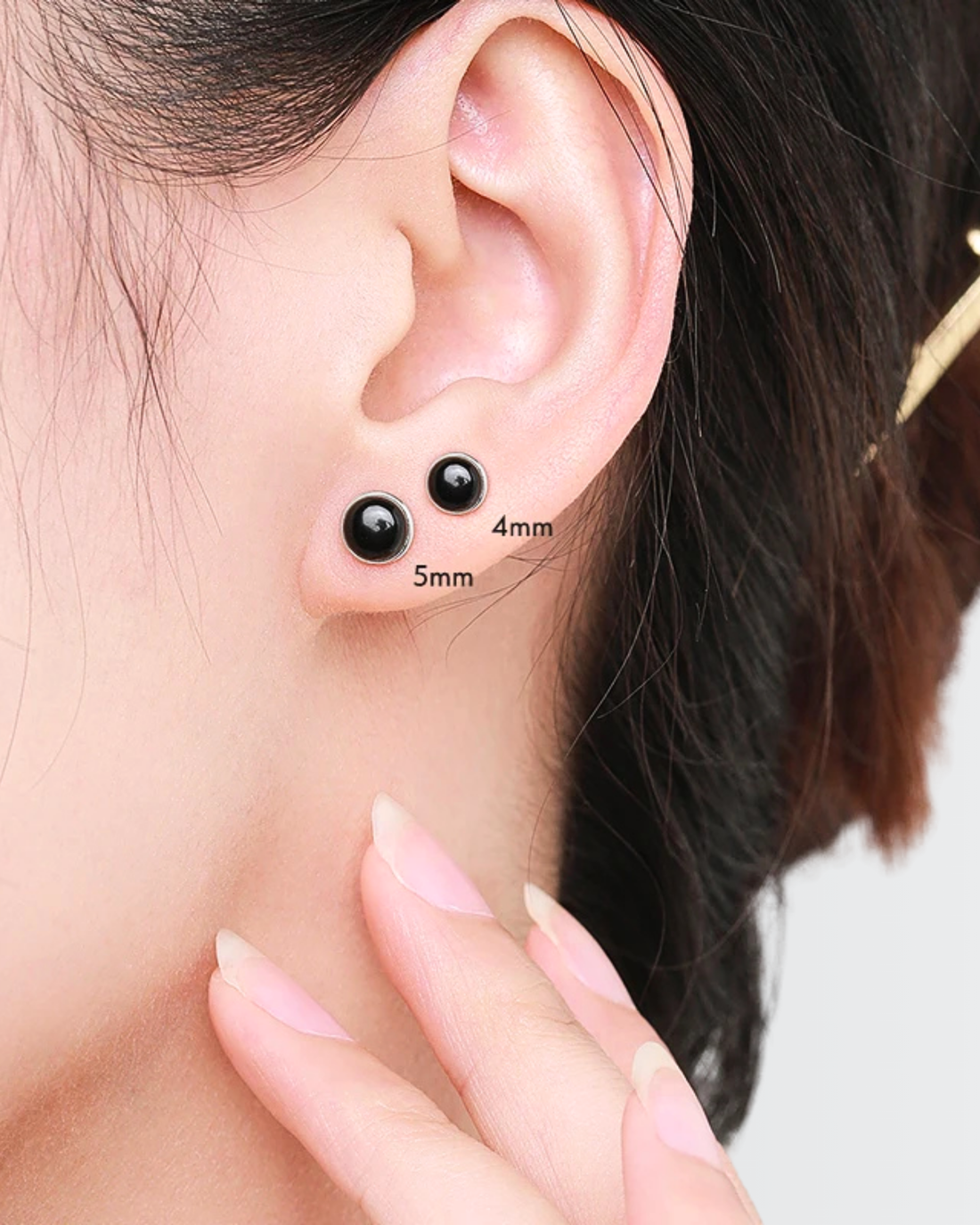 Black Onyx Aura Studs