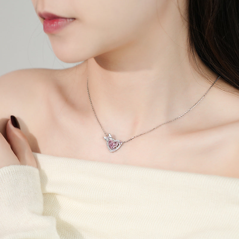Pretty In Pink Heart Necklace