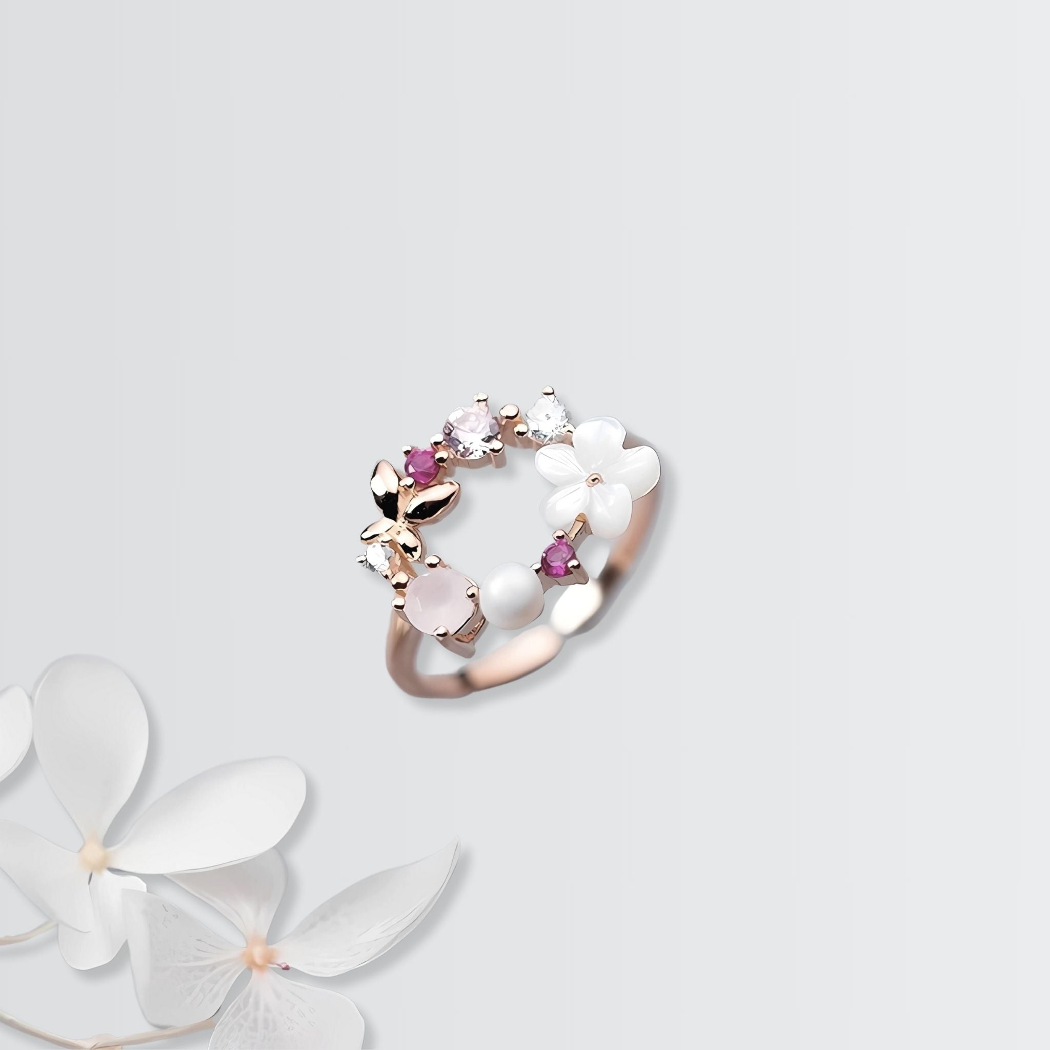 Bague guirlande ornée