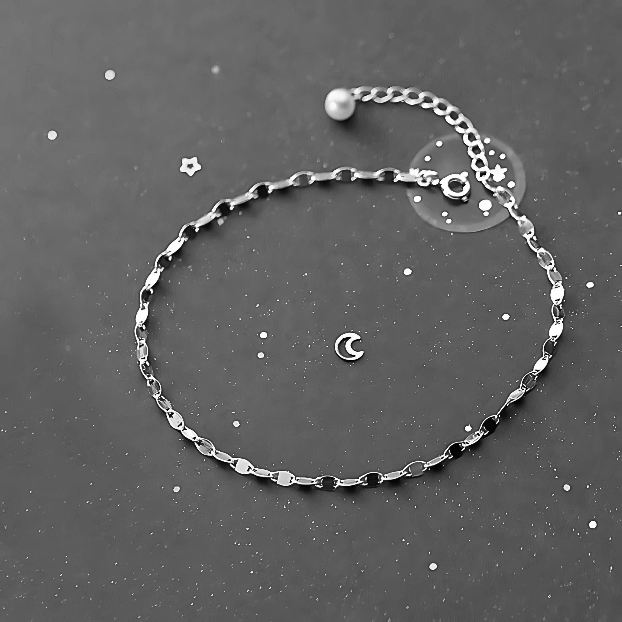 Bracelet de cheville à disques minuscules