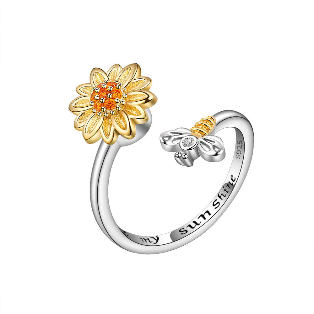 Bee Kind Bloom Bright Spinner Ring
