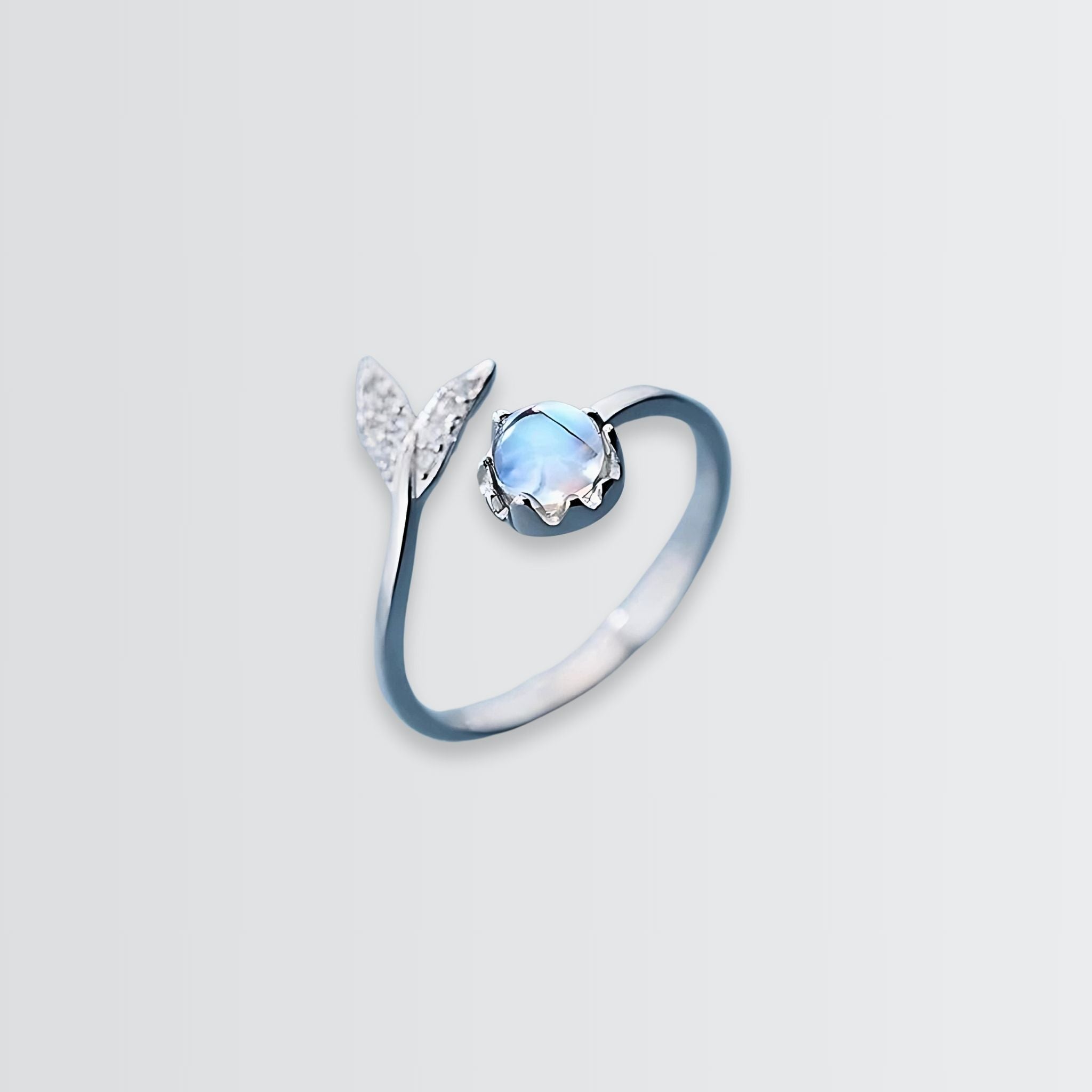 Bague queue de poisson en opale enchantée