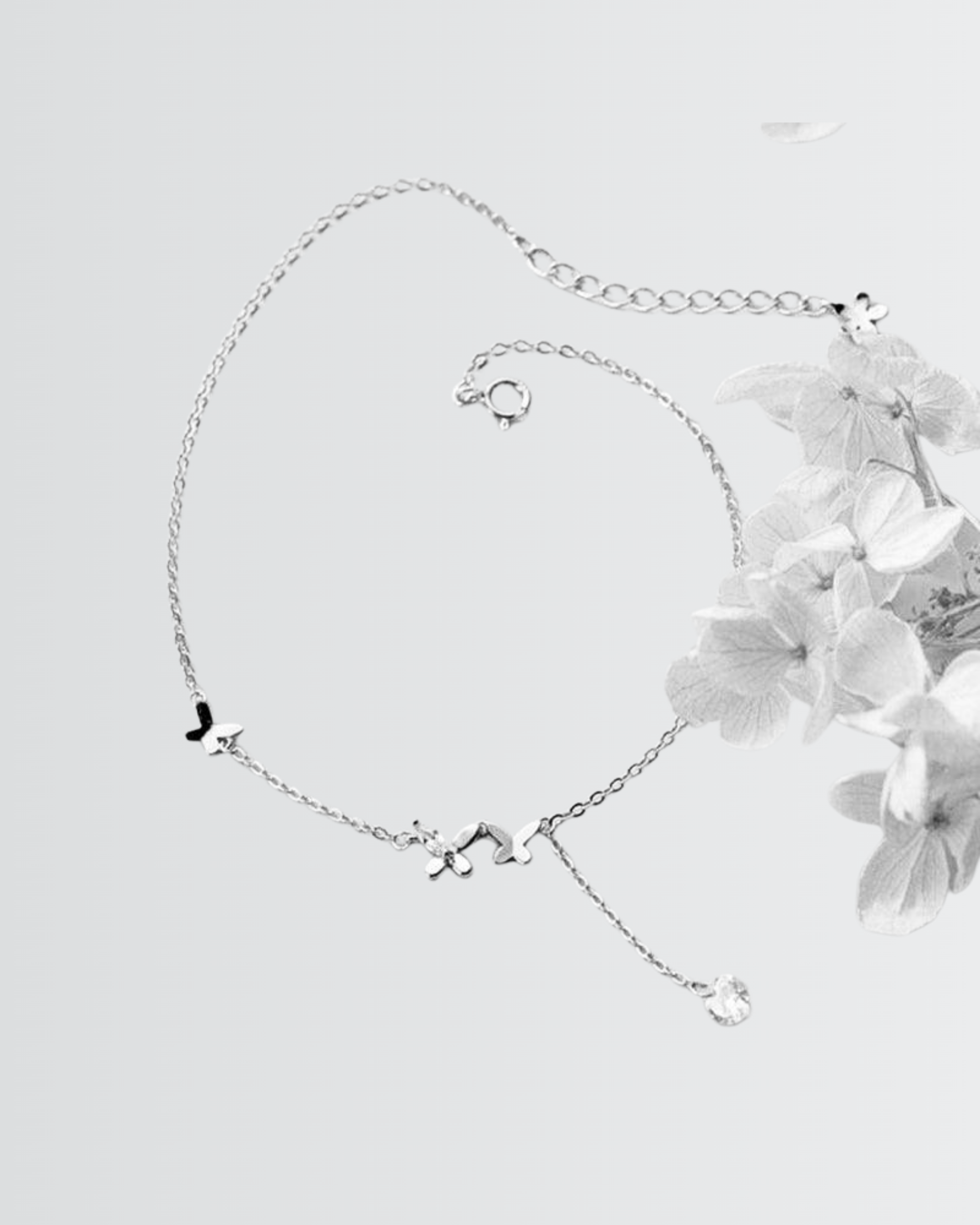 Twinkling Butterflies Minimal Anklet