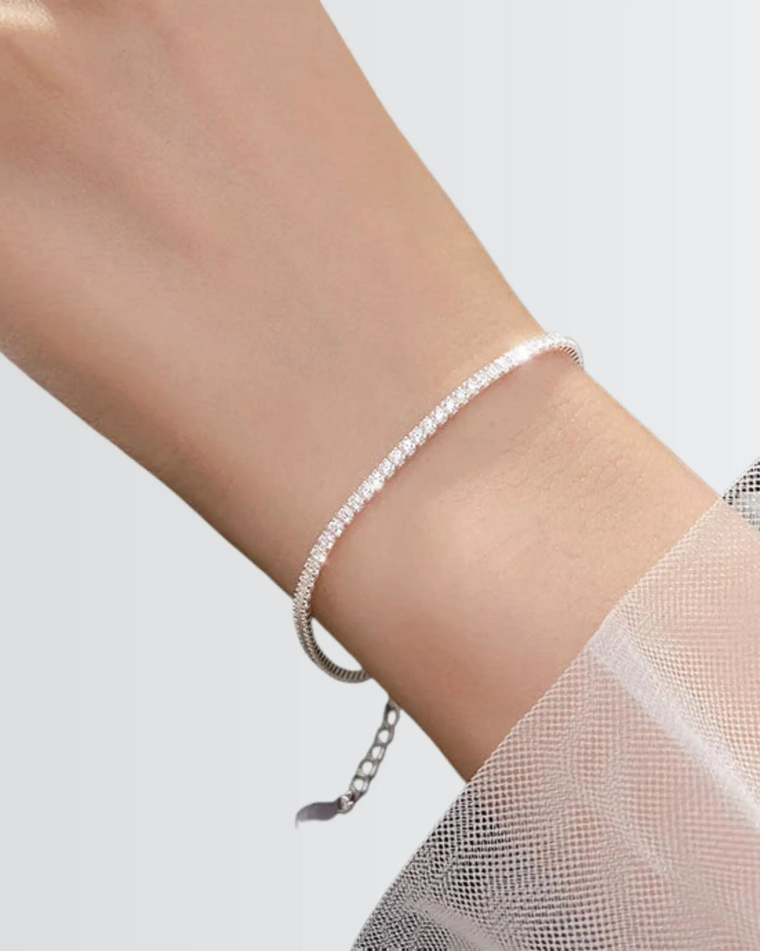 A Refined Shimmer Minimal Bracelet - Silver Bracelet by BLINGLANE