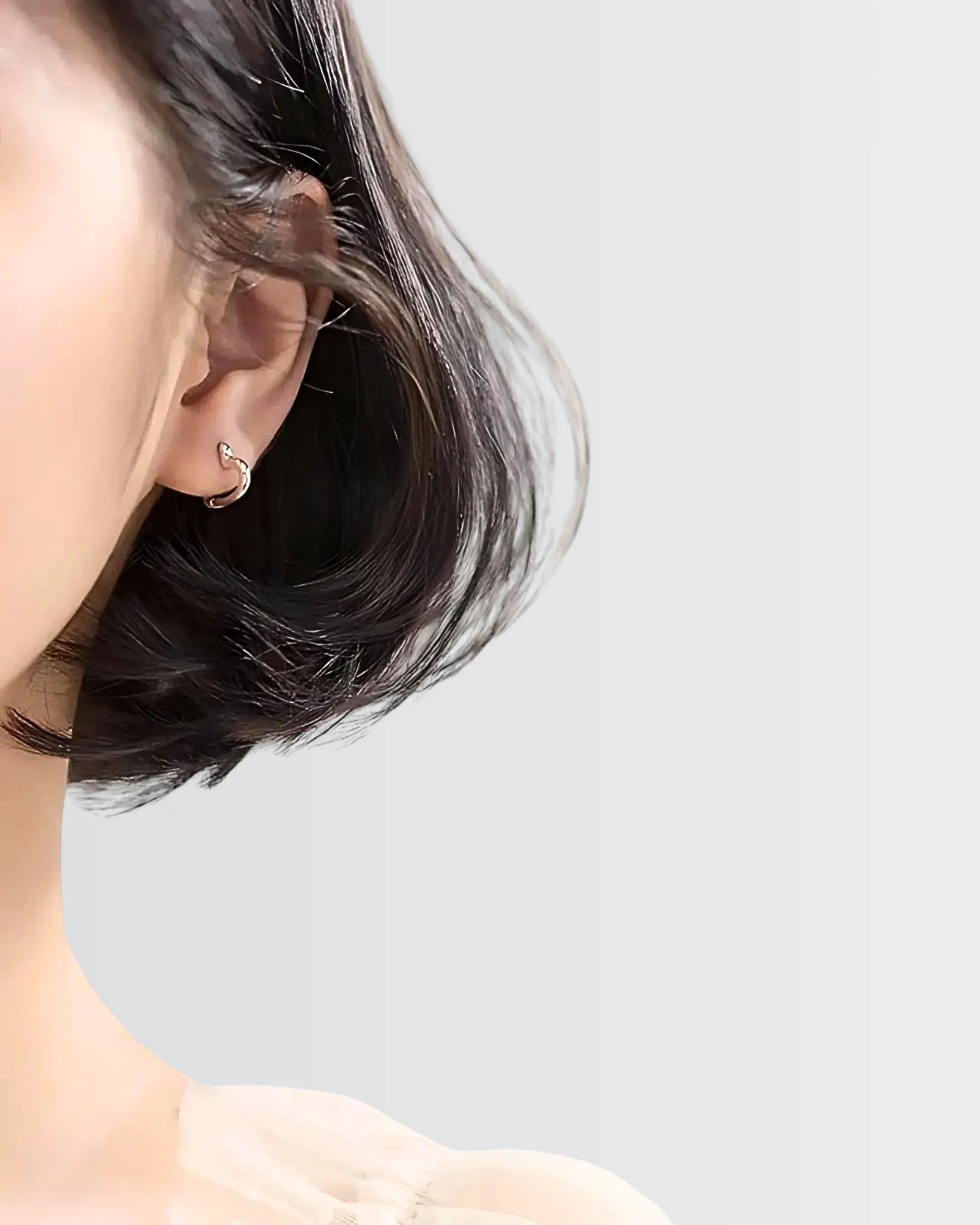 Adorable Hearts Mini Hoops - Silver Earrings by BLINGLANE