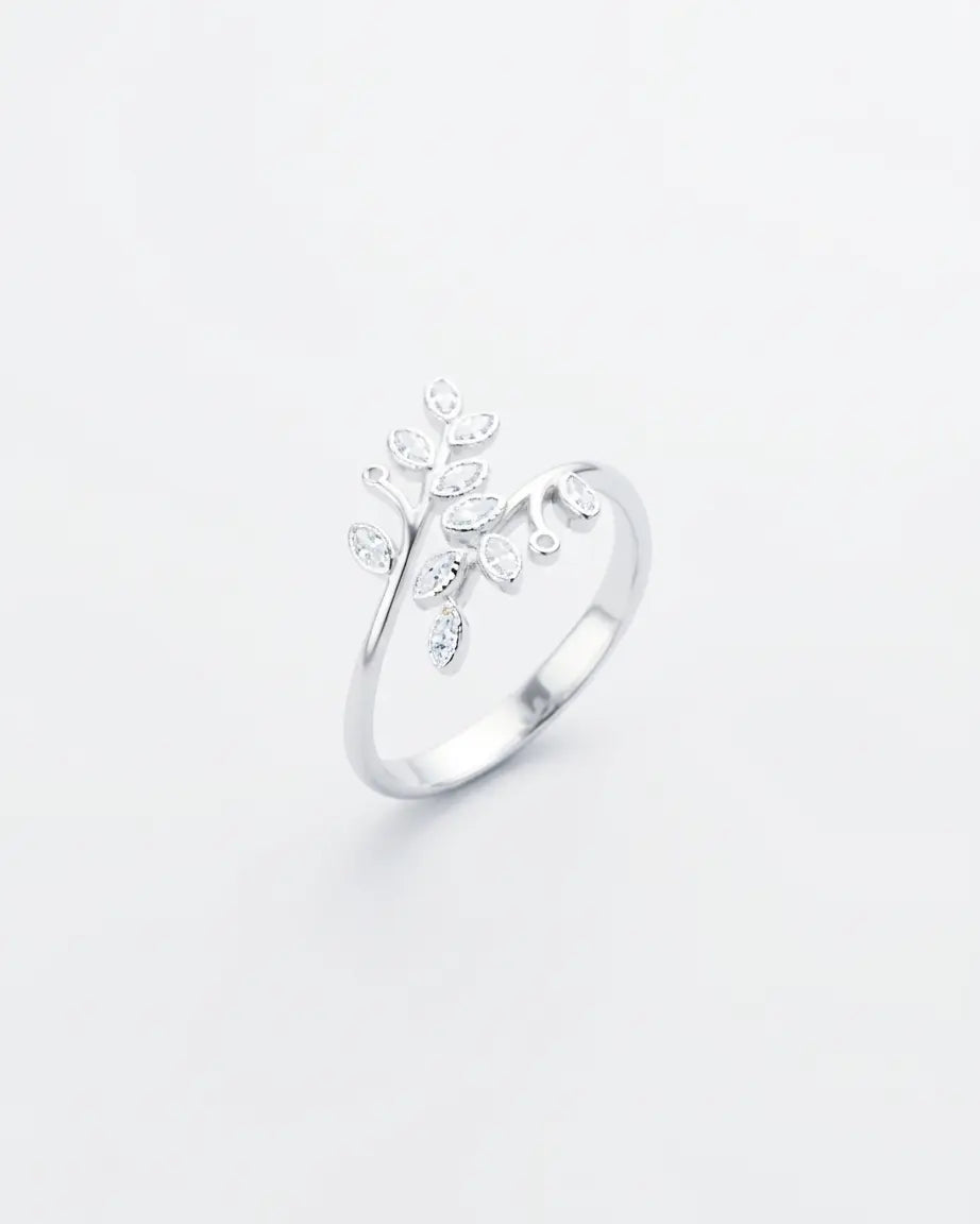 An Affair with Leaves Ring - Silver Ring by BLINGLANE