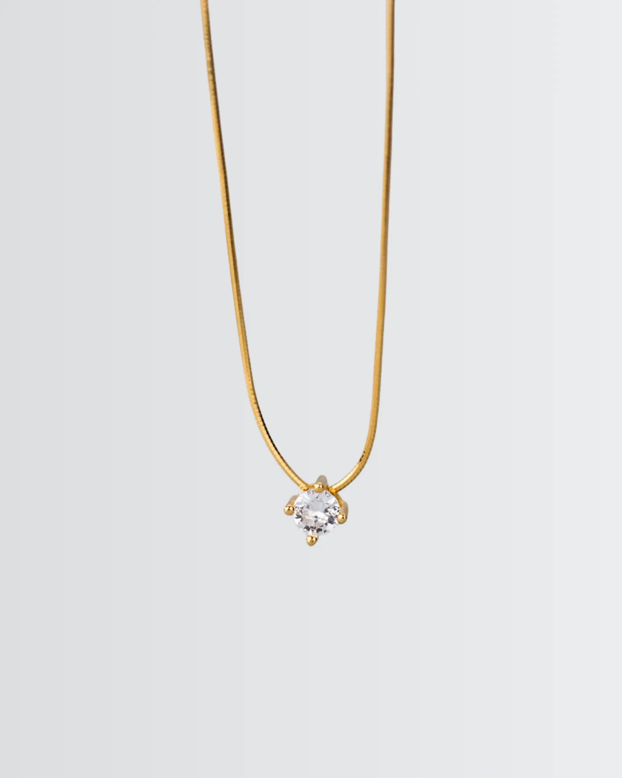 Aurique Elegance Necklace - Silver Necklace by BLINGLANE