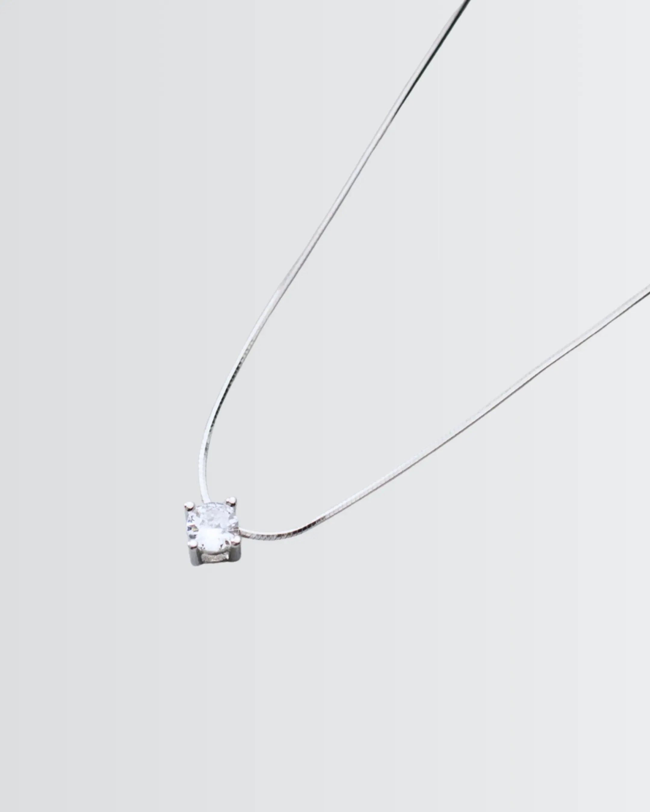 Aurique Elegance Necklace - Silver Necklace by BLINGLANE