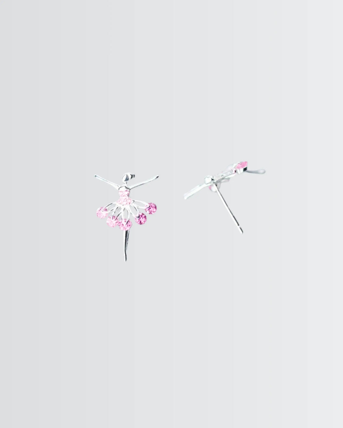 Ballet Bling Minimal Studs - Silver Earrings by BLINGLANE