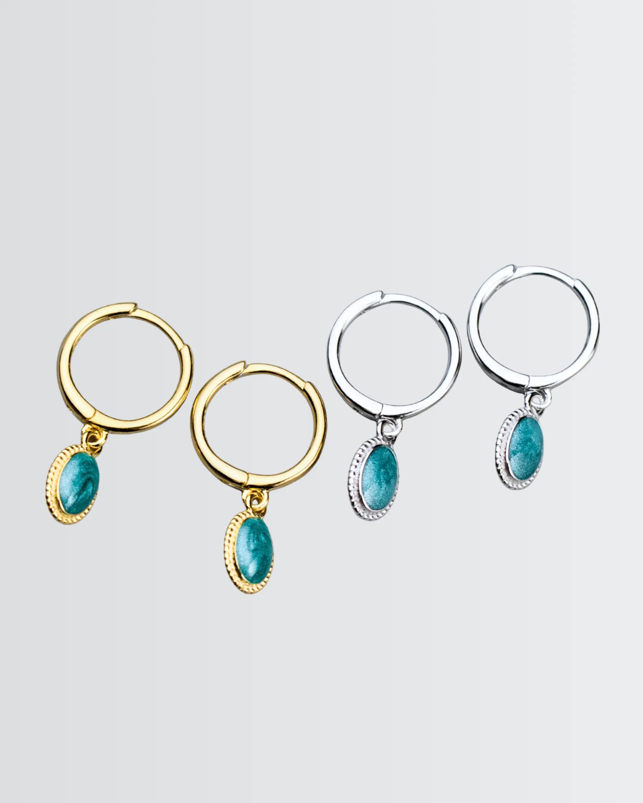 Boho Breeze Hoop Earrings - Silver Earrings by BLINGLANE