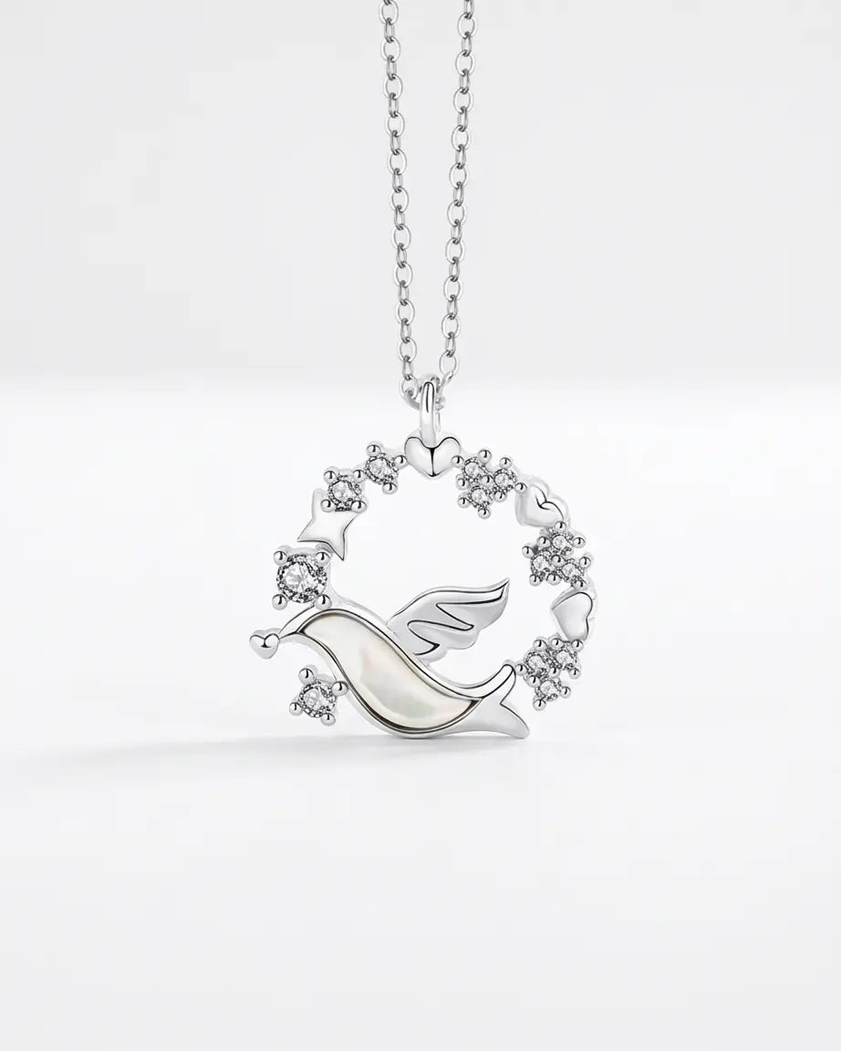 Carried in Love Necklace - Silver Necklace by BLINGLANE