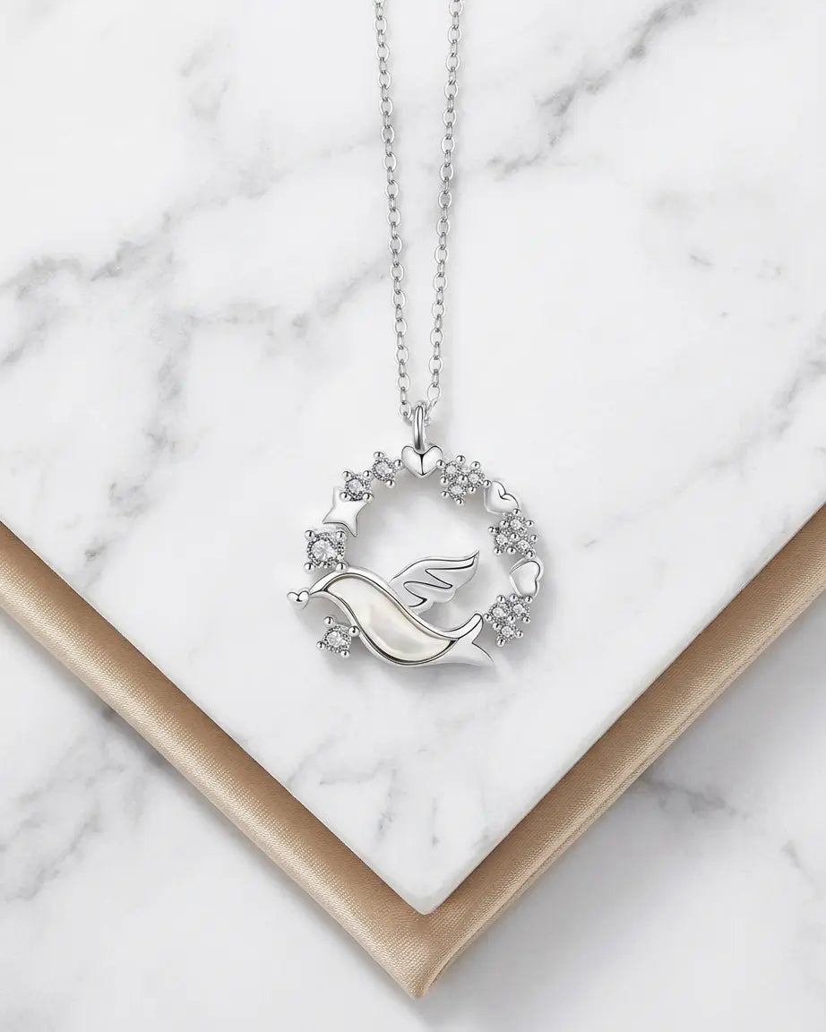 Carried in Love Necklace - Silver Necklace by BLINGLANE