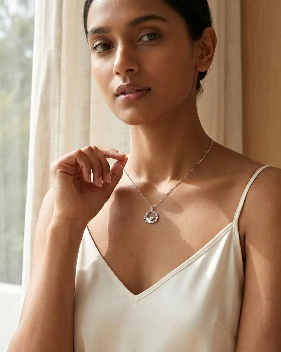 Carried in Love Necklace - Silver Necklace by BLINGLANE