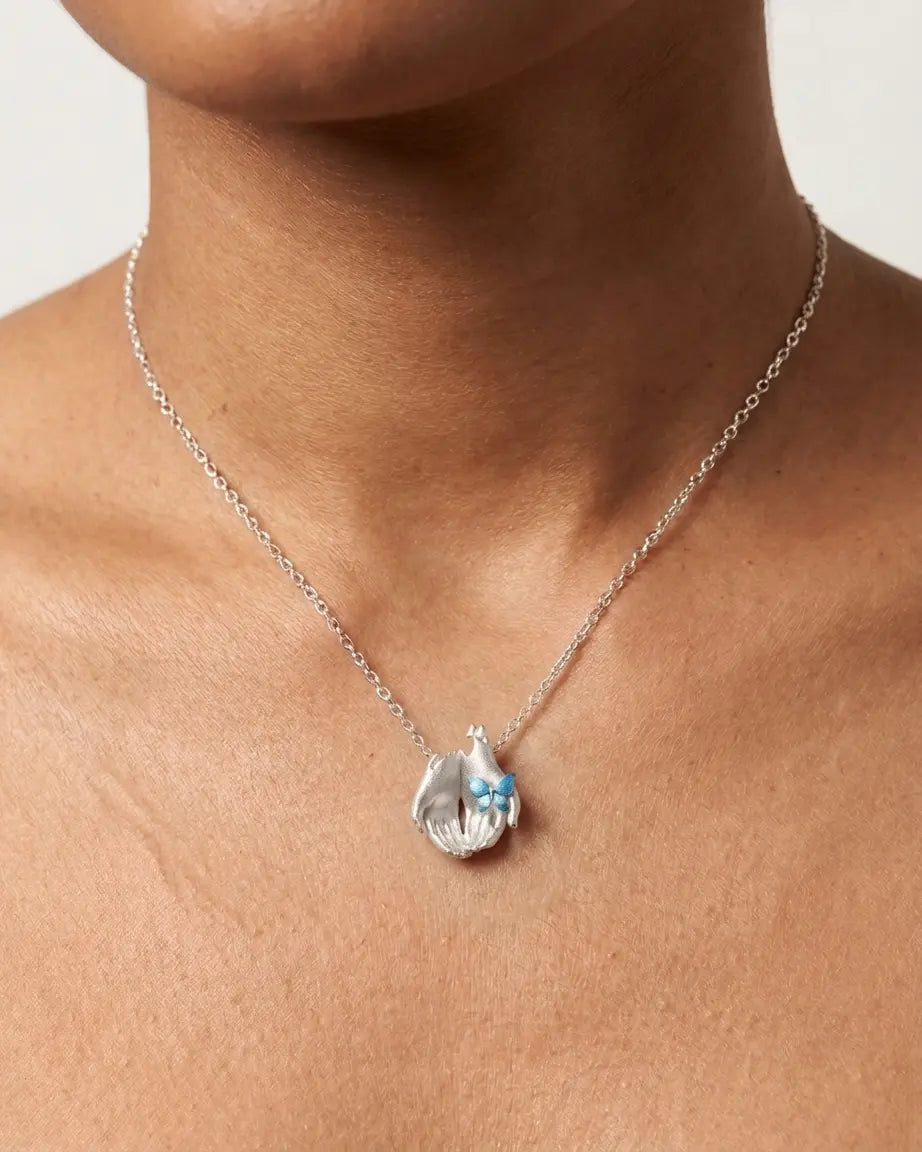 Carved To Hold Elite Necklace - Silver Necklace by BLINGLANE