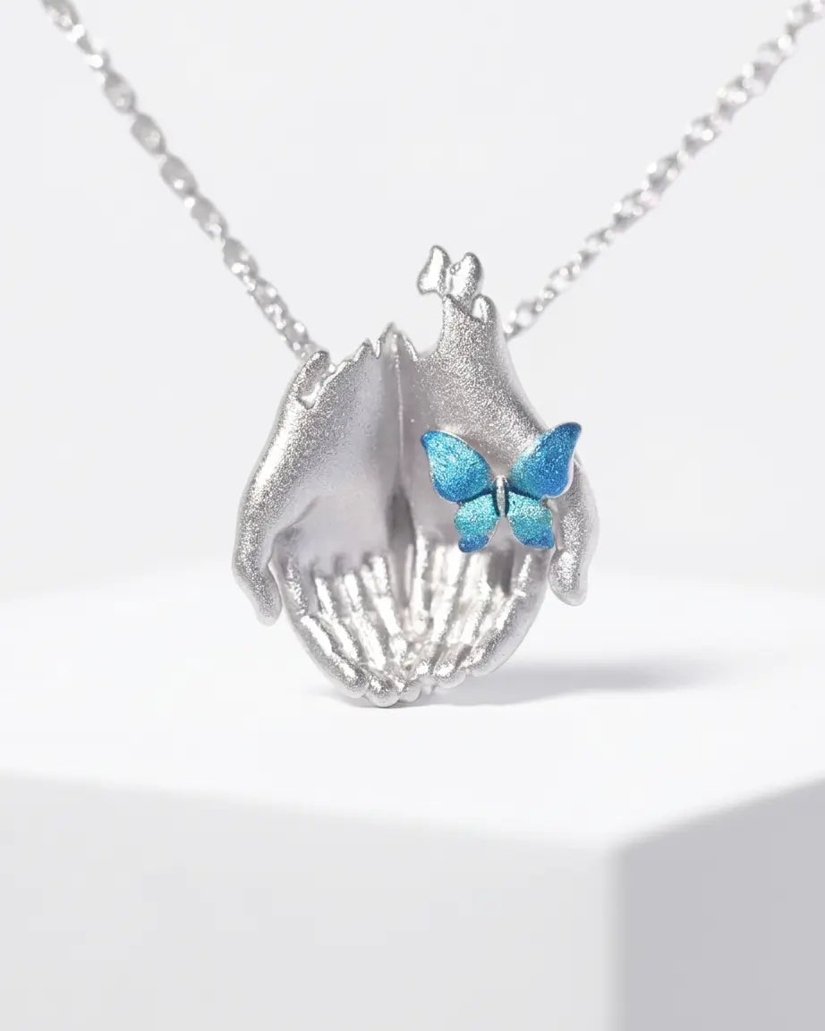 Carved To Hold Elite Necklace - Silver Necklace by BLINGLANE