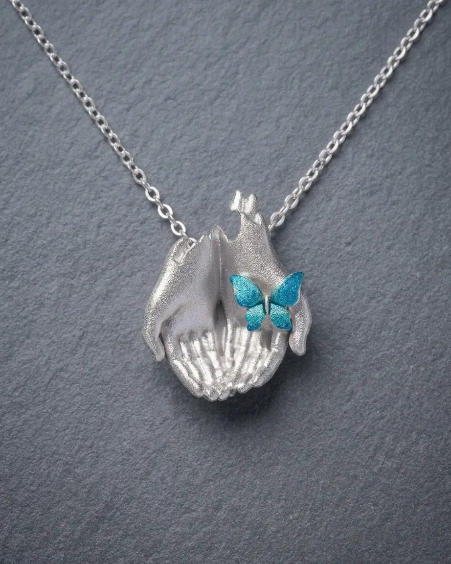Carved To Hold Elite Necklace - Silver Necklace by BLINGLANE