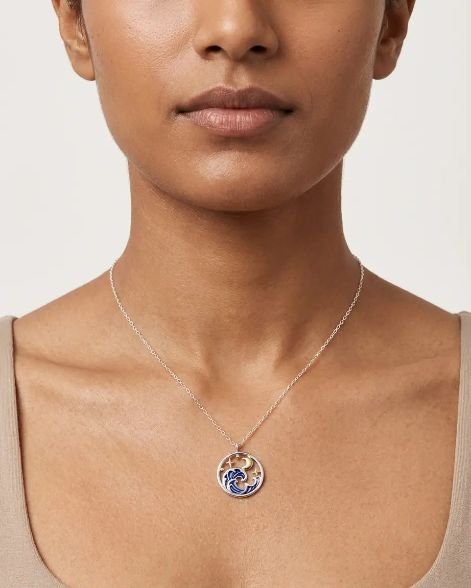 Chasing Horizons Together Couple Necklace - Silver Necklace by BLINGLANE