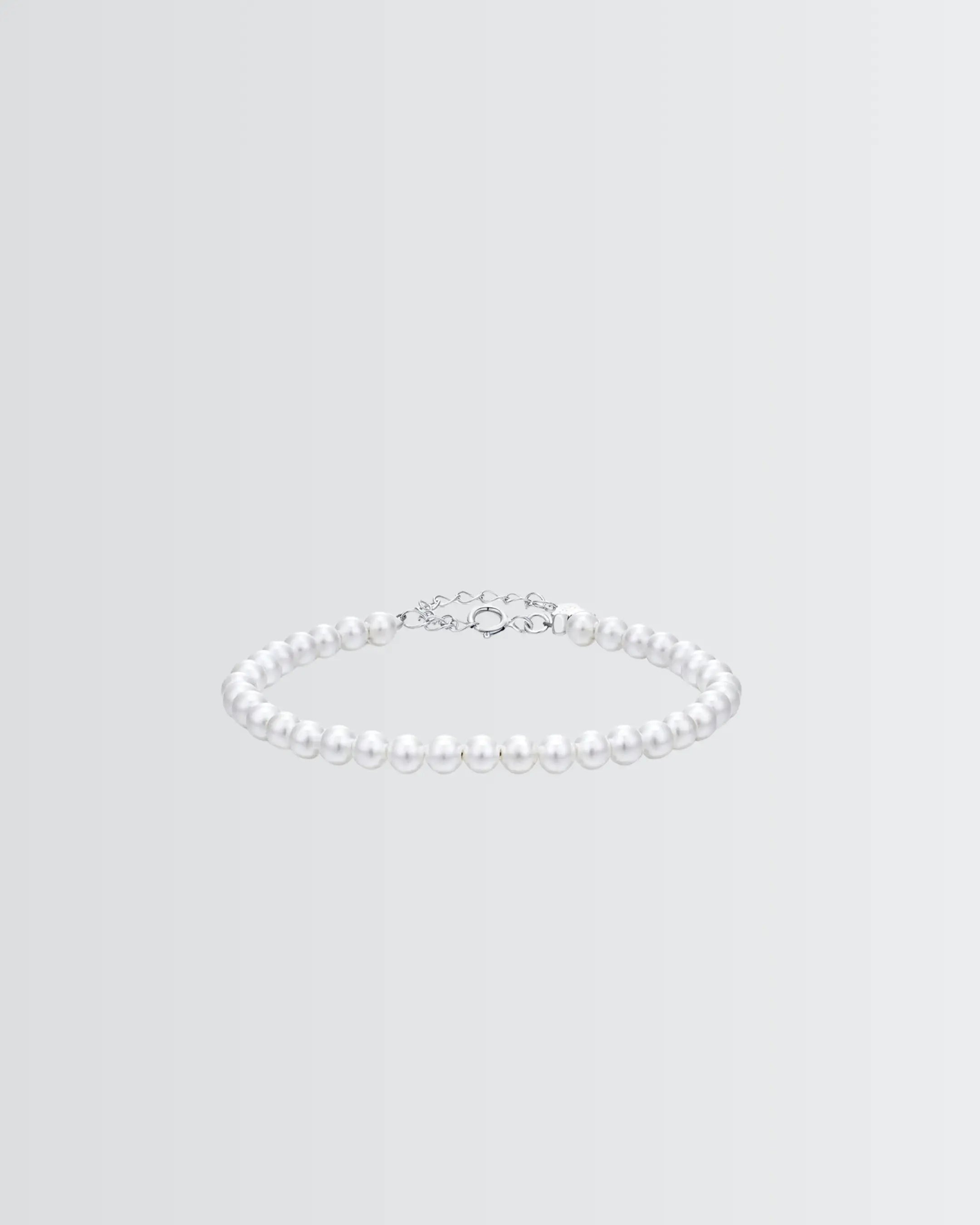 Classic Glow Pearl Bracelet - Silver Bracelet by BLINGLANE