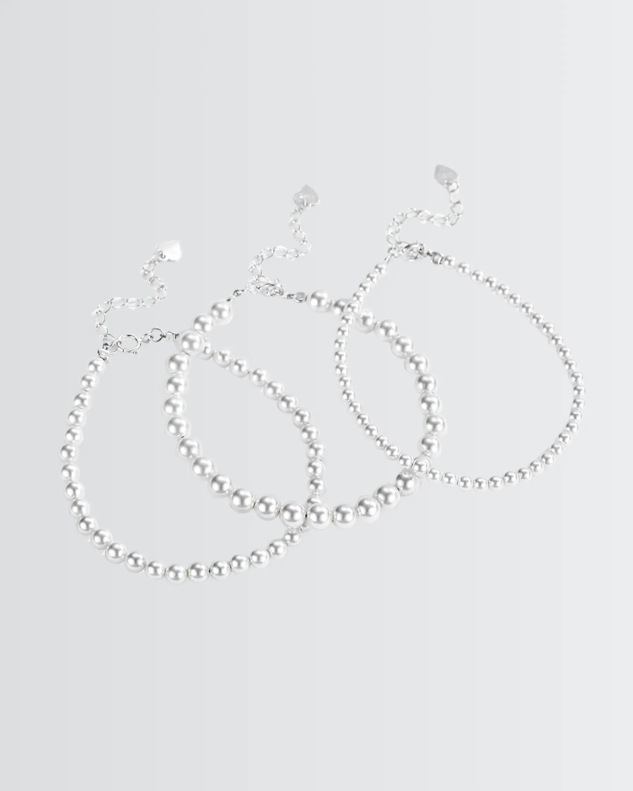 Classic Glow Pearl Bracelet - Silver Bracelet by BLINGLANE