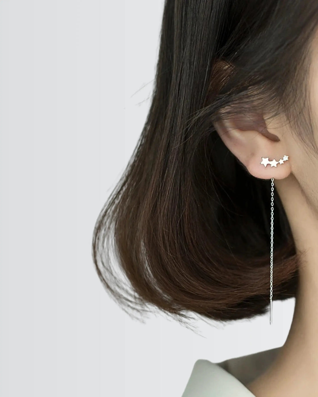 Cosmic Cascade Chain Earrings - Silver Earrings by BLINGLANE