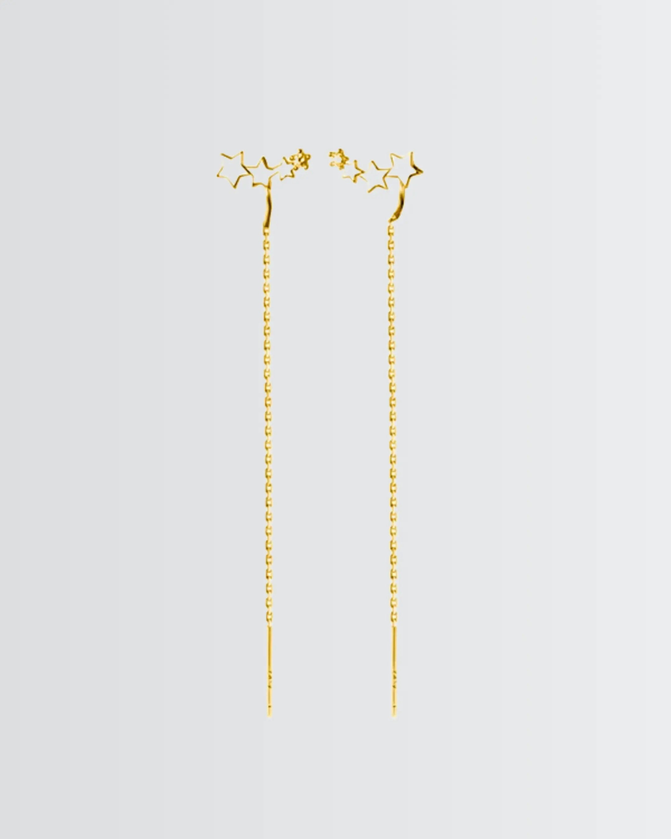 Cosmic Cascade Chain Earrings - Silver Earrings by BLINGLANE