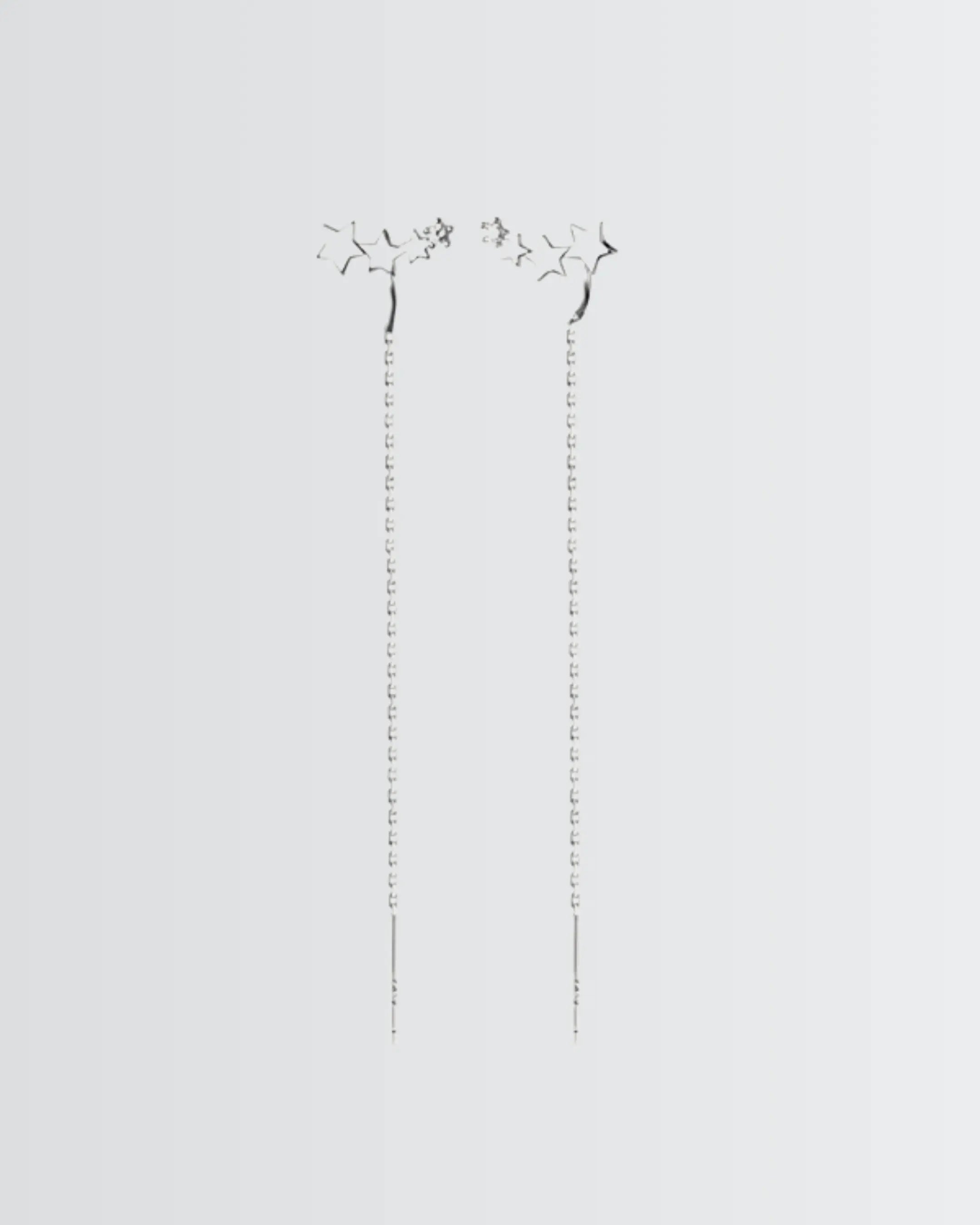 Cosmic Cascade Chain Earrings - Silver Earrings by BLINGLANE