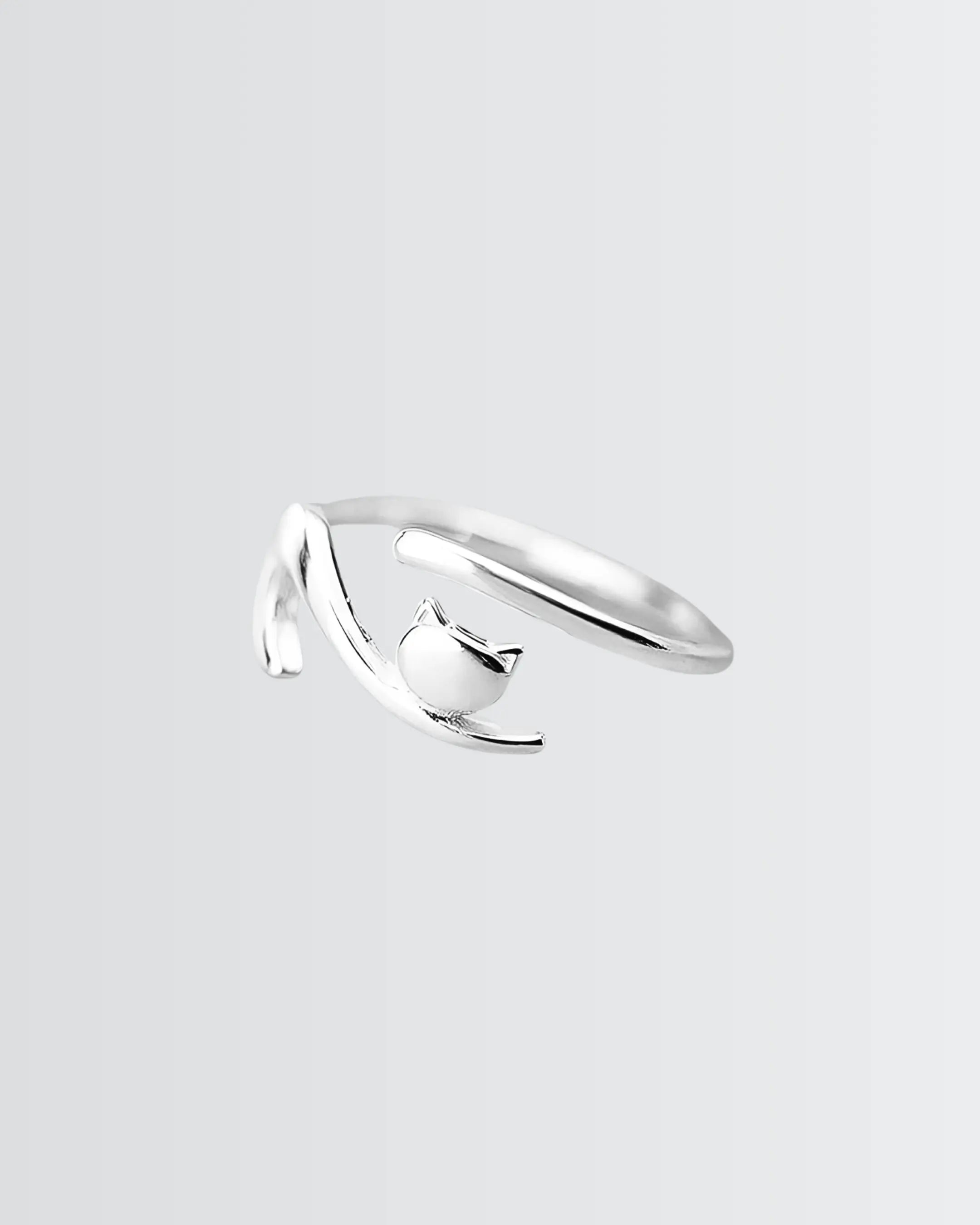 Curvaceous Kitty Ring - Silver Ring by BLINGLANE