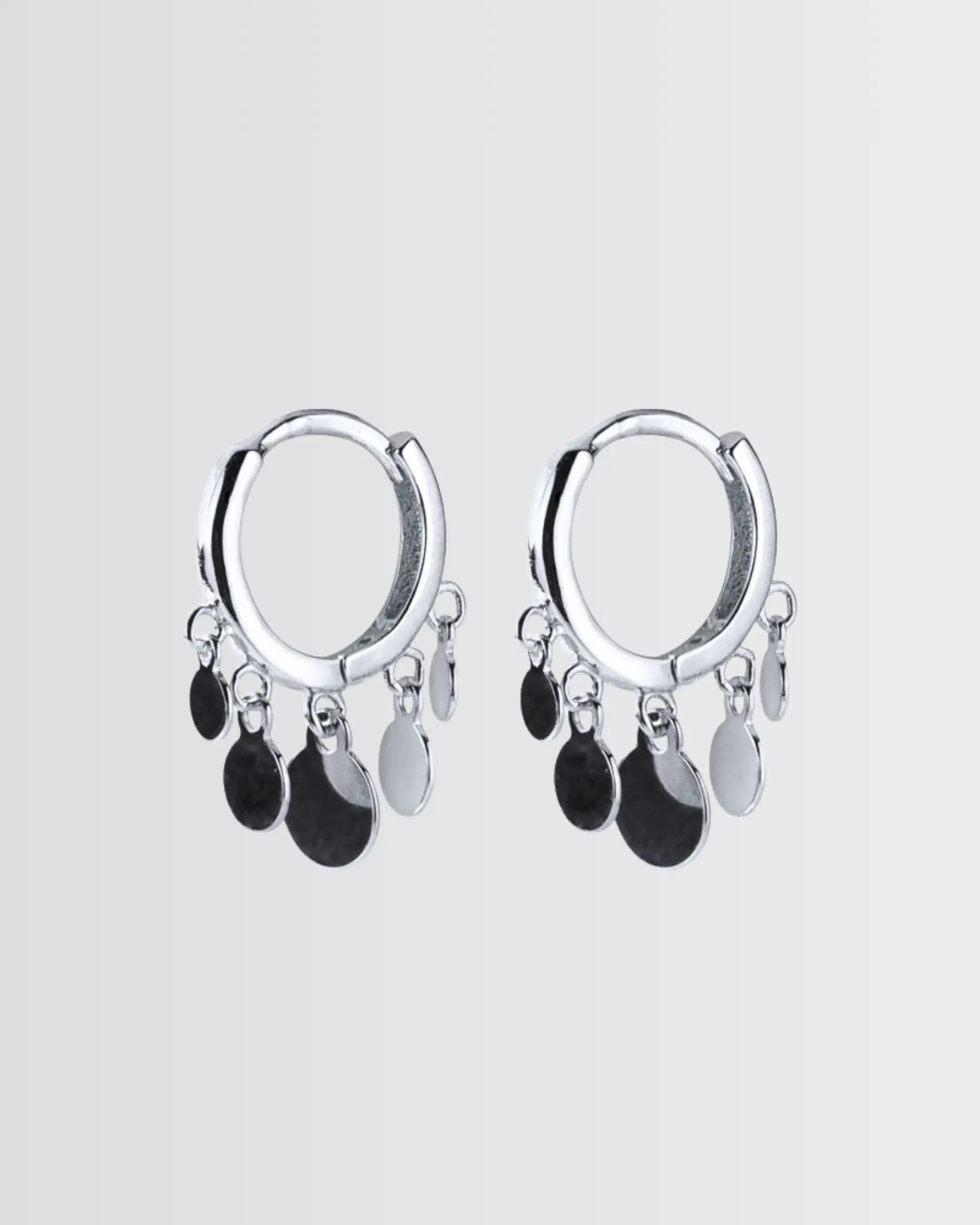 Dainty Dazzle Hoops - Silver Earrings by BLINGLANE