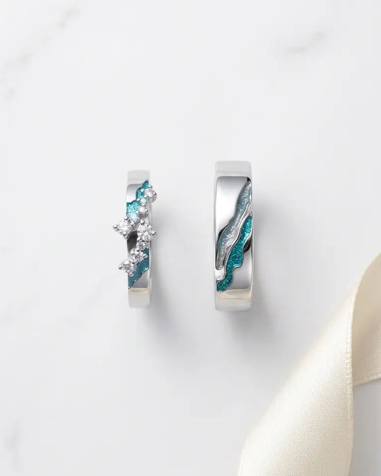 Deeply In Love With You Love Bands - Silver Rings by BLINGLANE