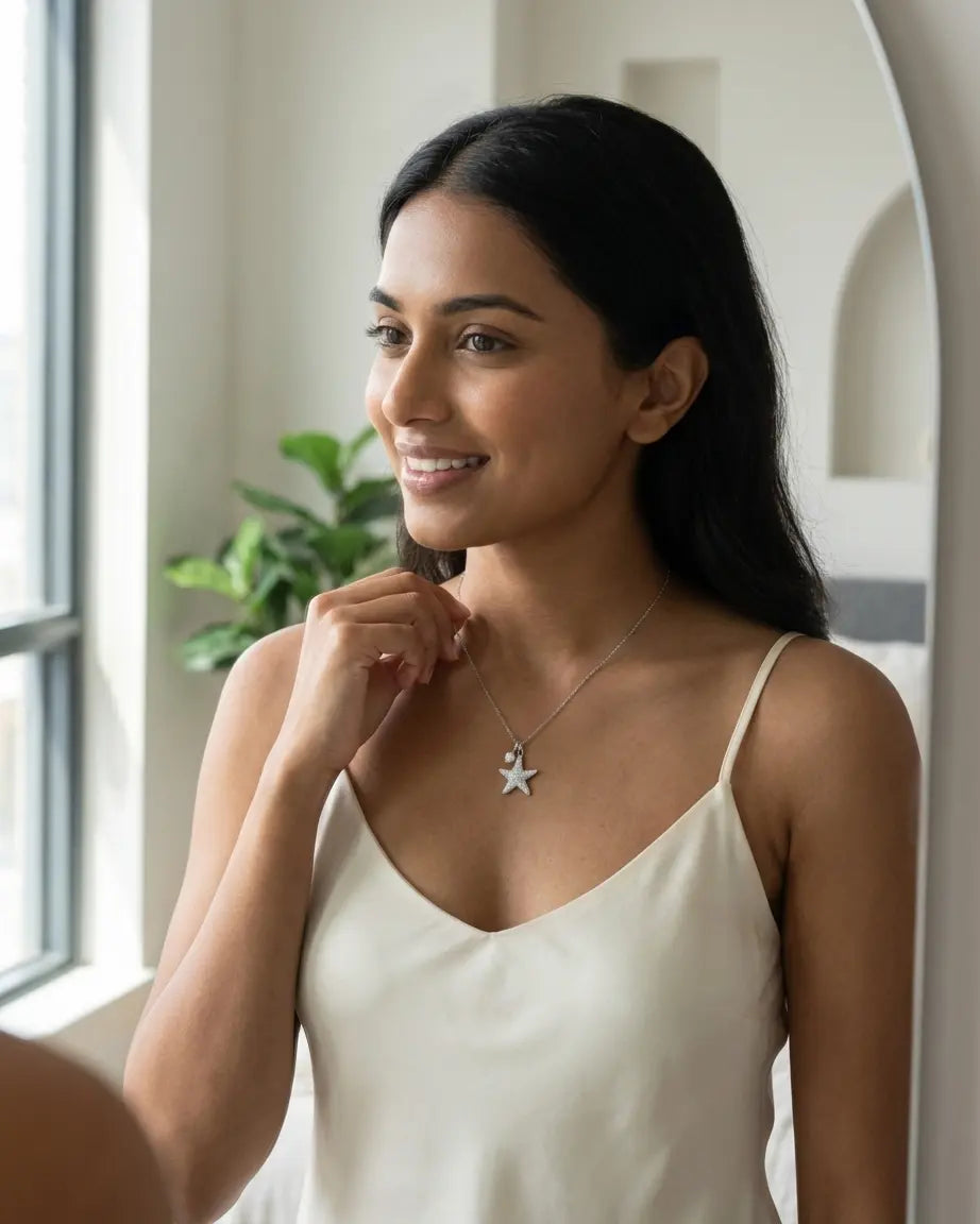 Destined To Shine Minimal Necklace - Silver Necklace by BLINGLANE