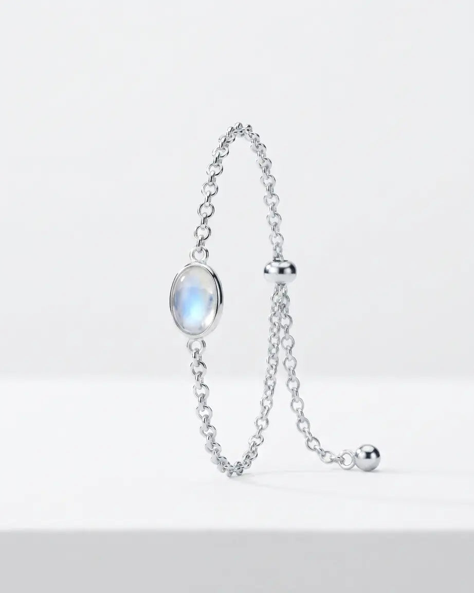 Dew Drop Chain Ring - Silver Ring by BLINGLANE