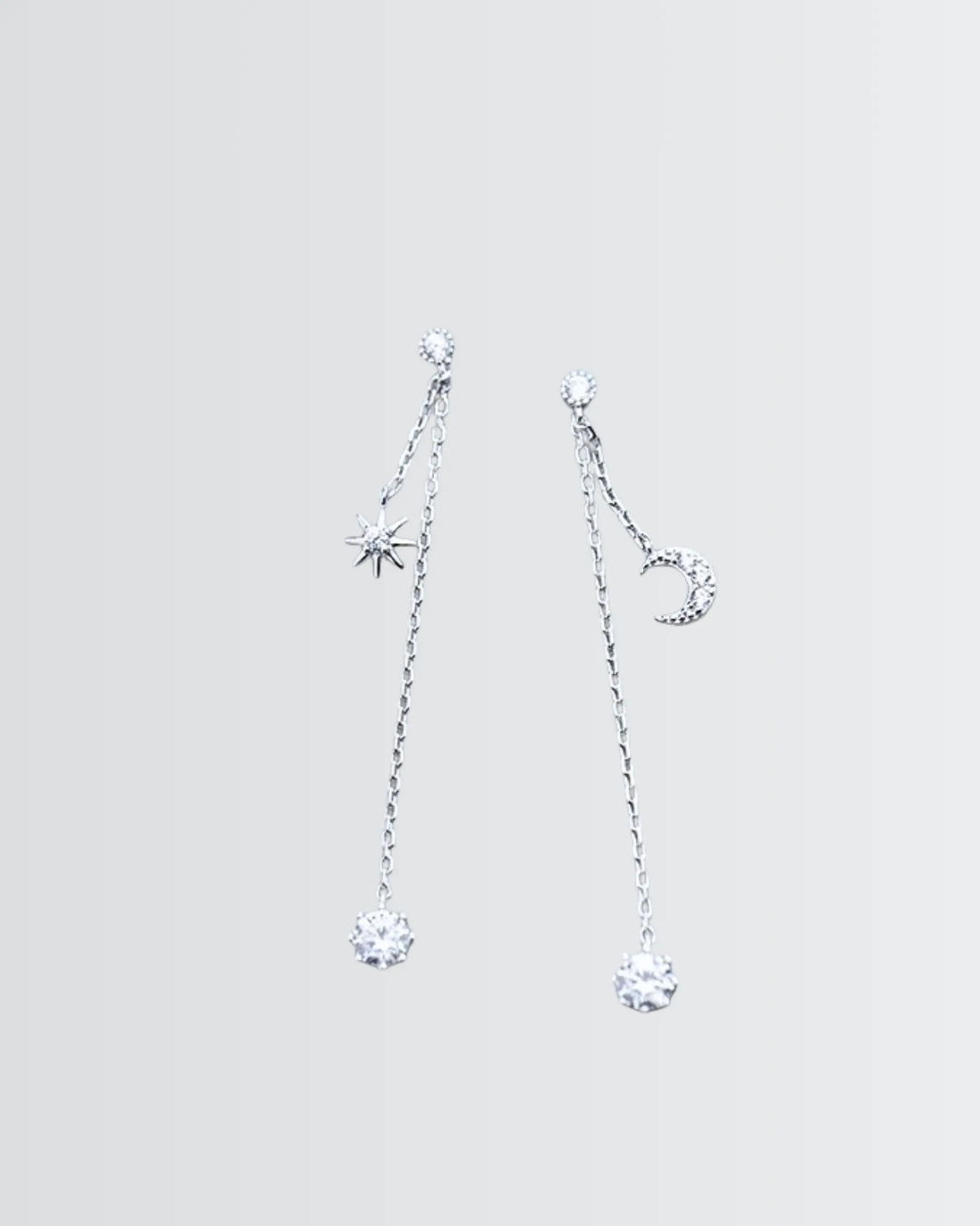 Eclipse Charm Earrings - Silver Earrings by BLINGLANE