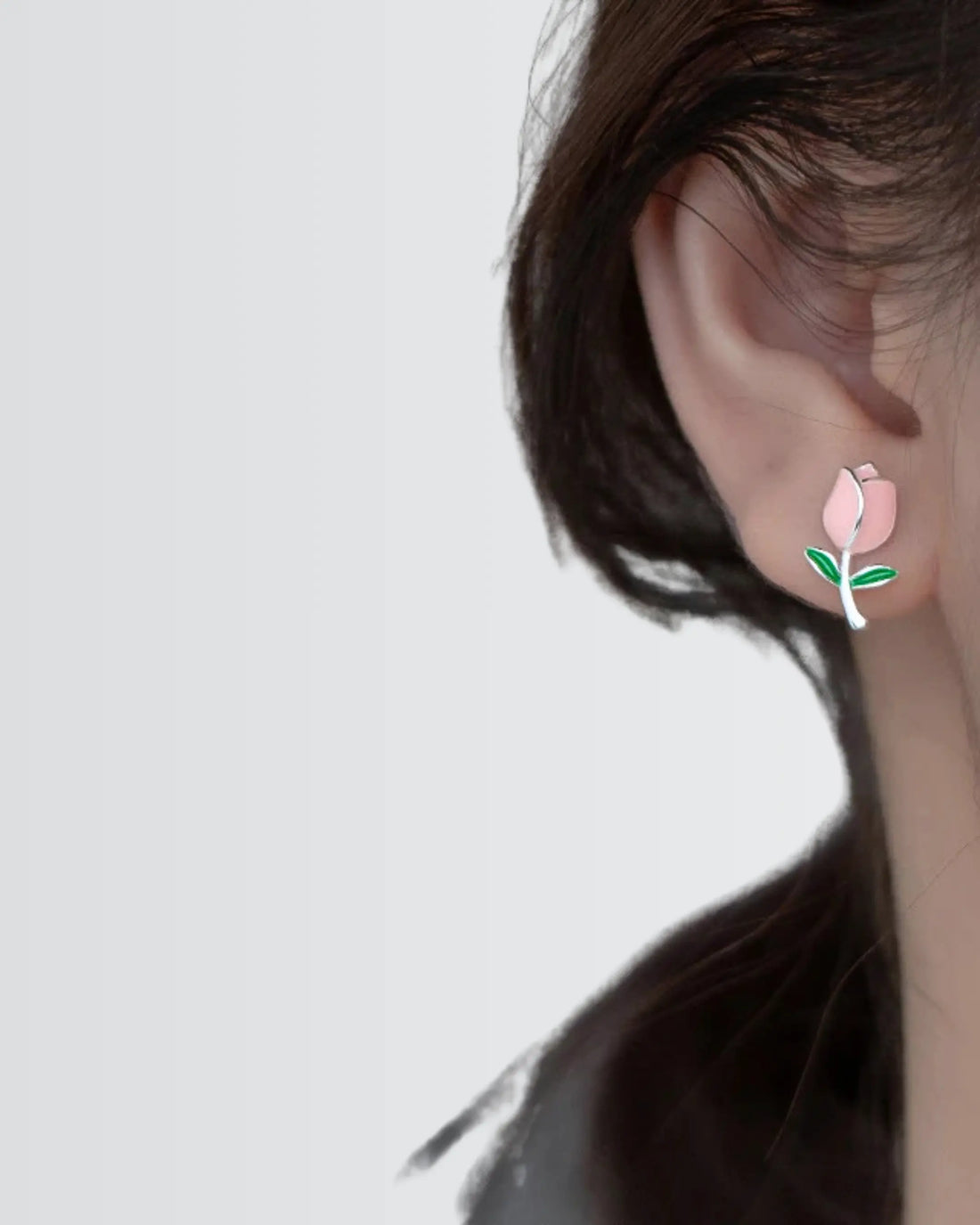 Elite Tulip Studs - Silver Earrings by BLINGLANE