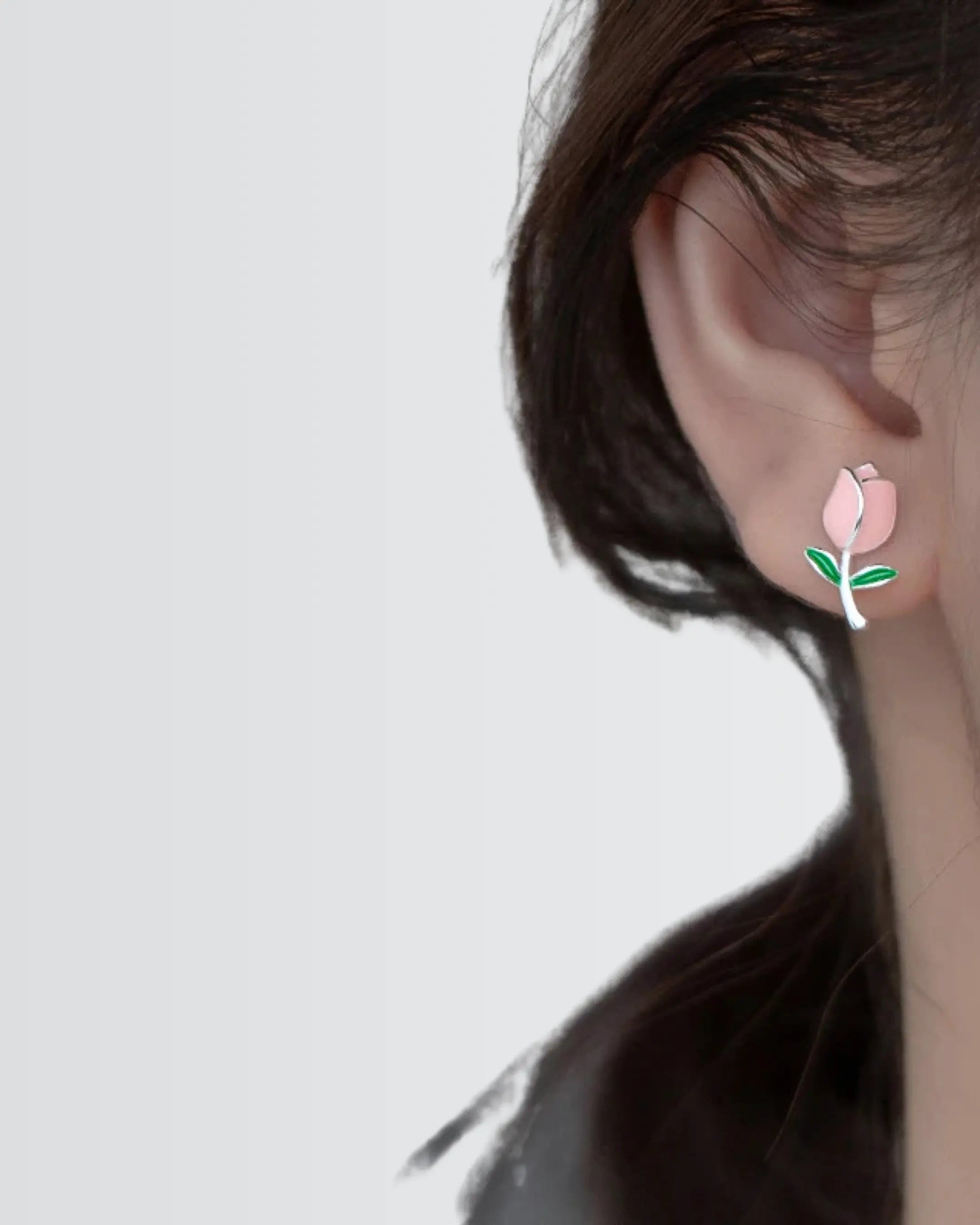 Elite Tulip Studs - Silver Earrings by BLINGLANE