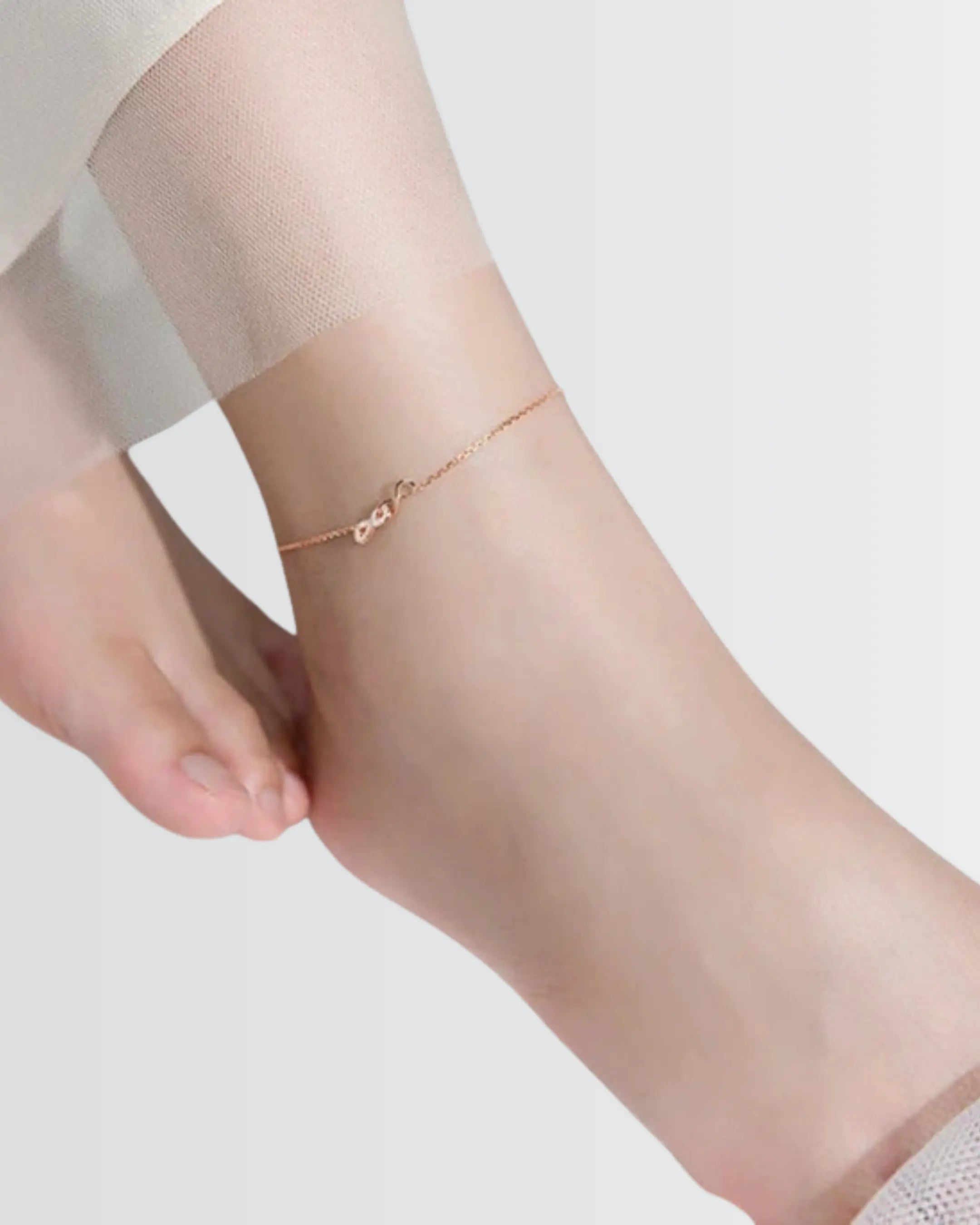 Endless Grace Infinity Anklet - Silver Anklet by BLINGLANE