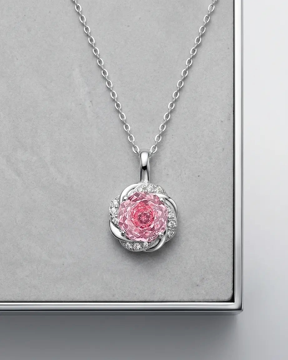 Faceted Grace Sparkling Necklace - Silver Necklace by BLINGLANE
