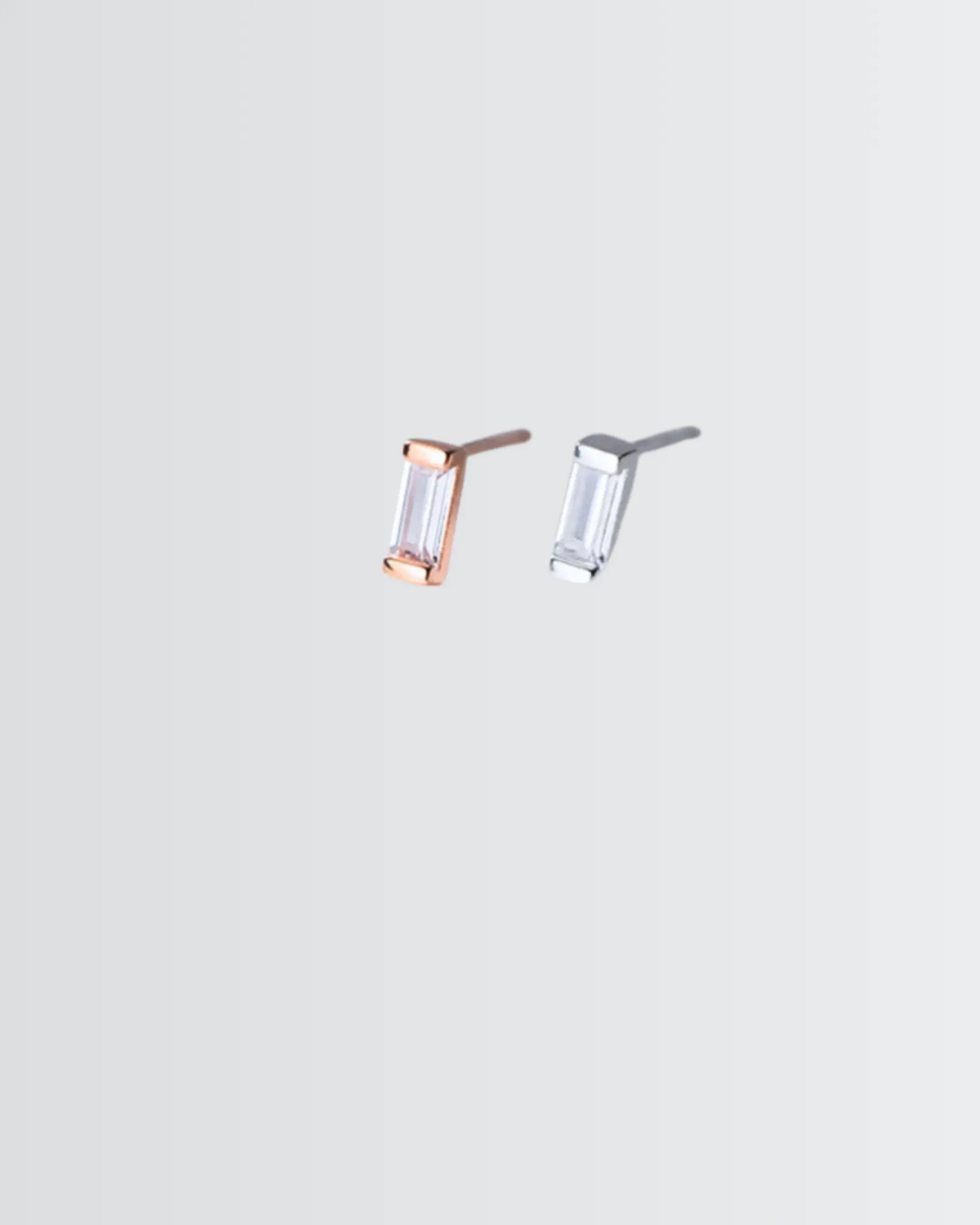 Fine Edge Elite Studs - Silver Earrings by BLINGLANE