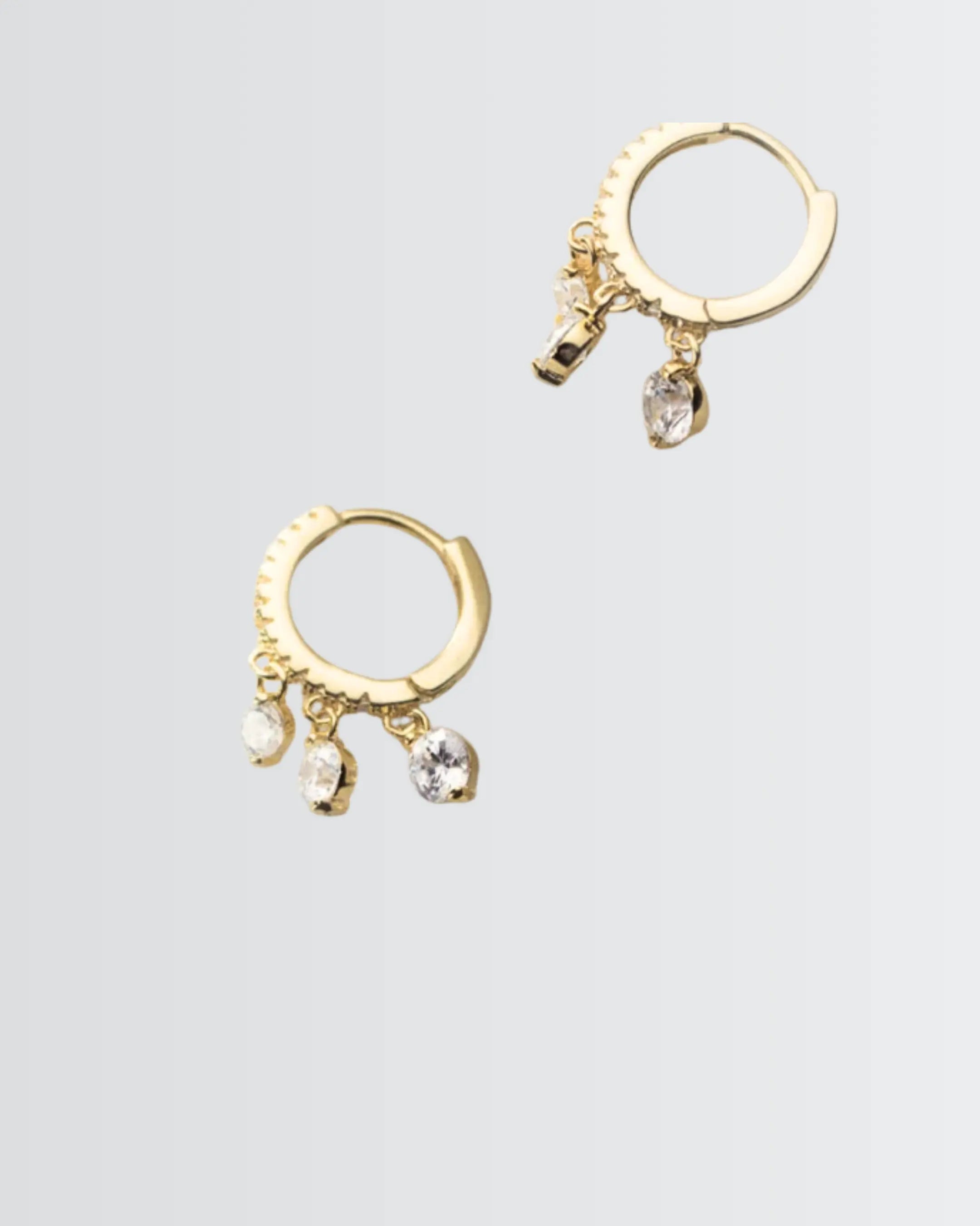 Flicker Flash Hoops - Silver Earrings by BLINGLANE