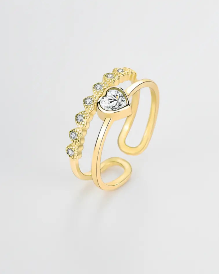 Forever In Heart Ring - Silver Ring by BLINGLANE
