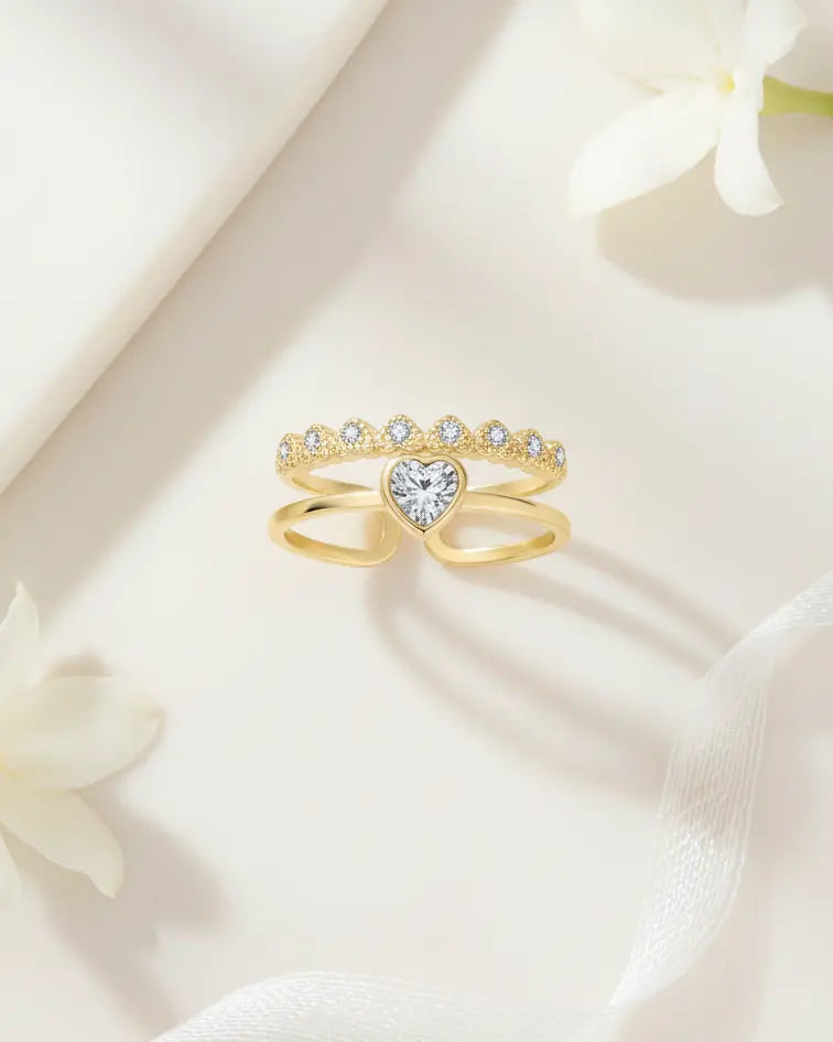 Forever In Heart Ring - Silver Ring by BLINGLANE